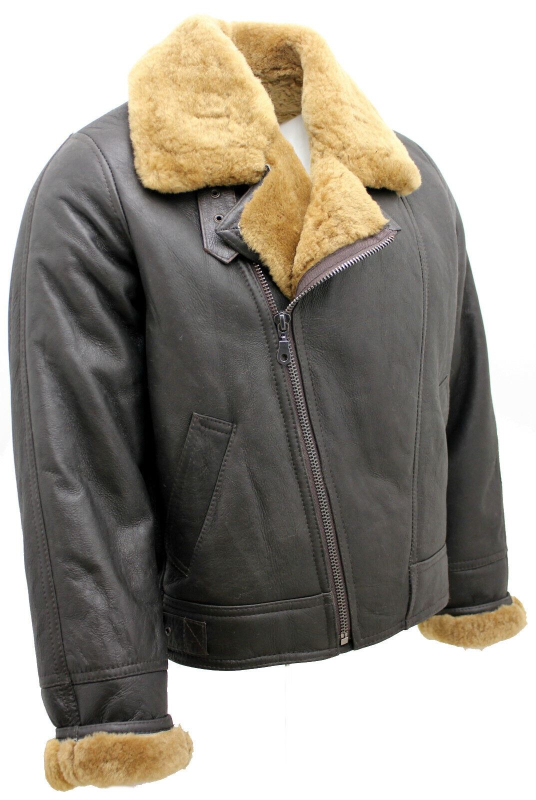 Mens Flying Sheepskin WW2 Bomber Jacket-Haverhill