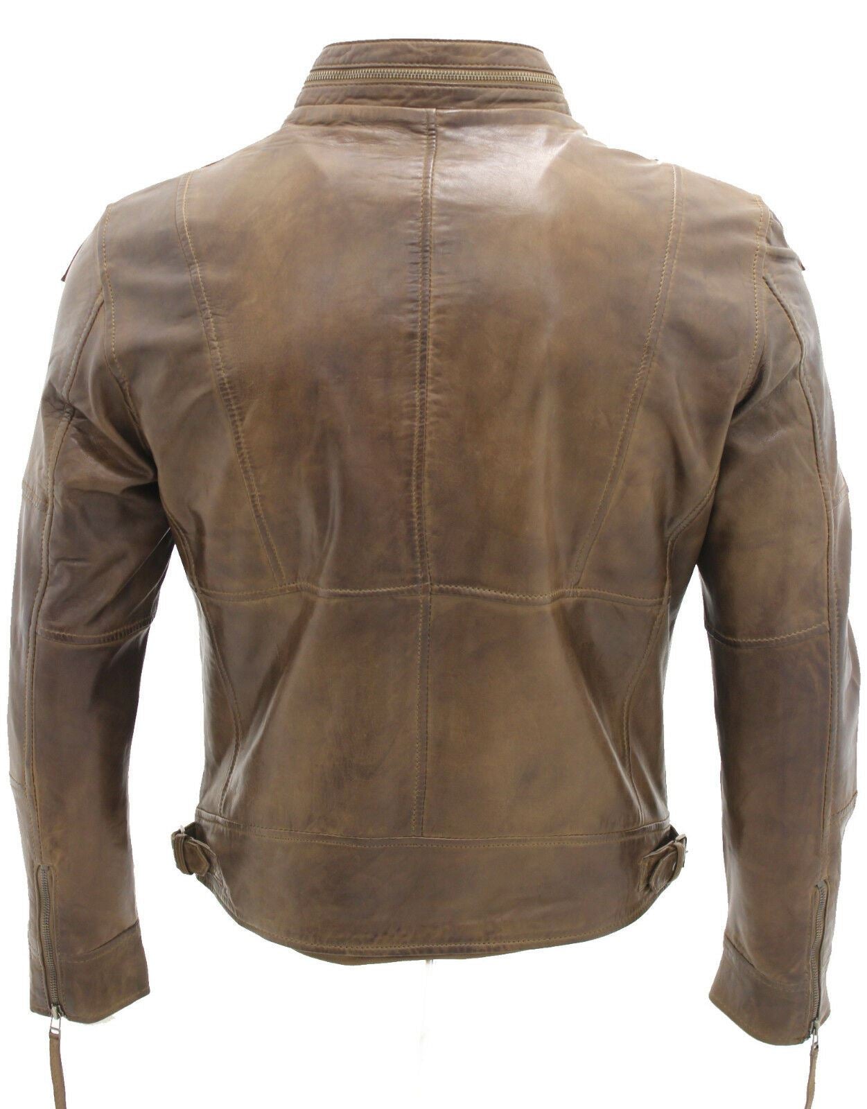 Mens Smart Biker Leather Jacket-Strood