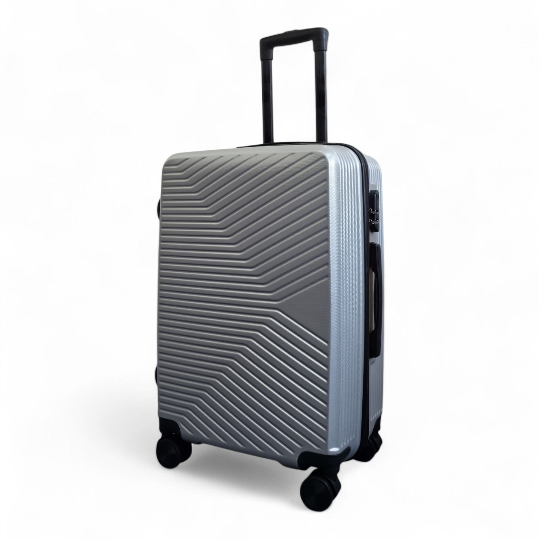 Junee Medium Hard Shell Suitcase in Silver
