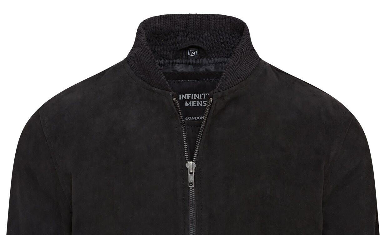 Mens Soft Goat Suede MA-1 Varsity Bomber Jacket - Uxbridge