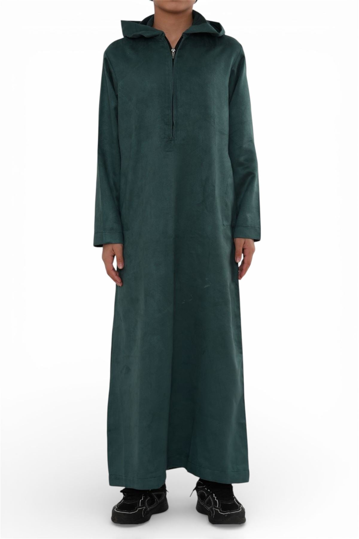 Kids Boys Hooded Eid Moroccan Jubba Robe Ramadan Eid Thobe - K-HM12