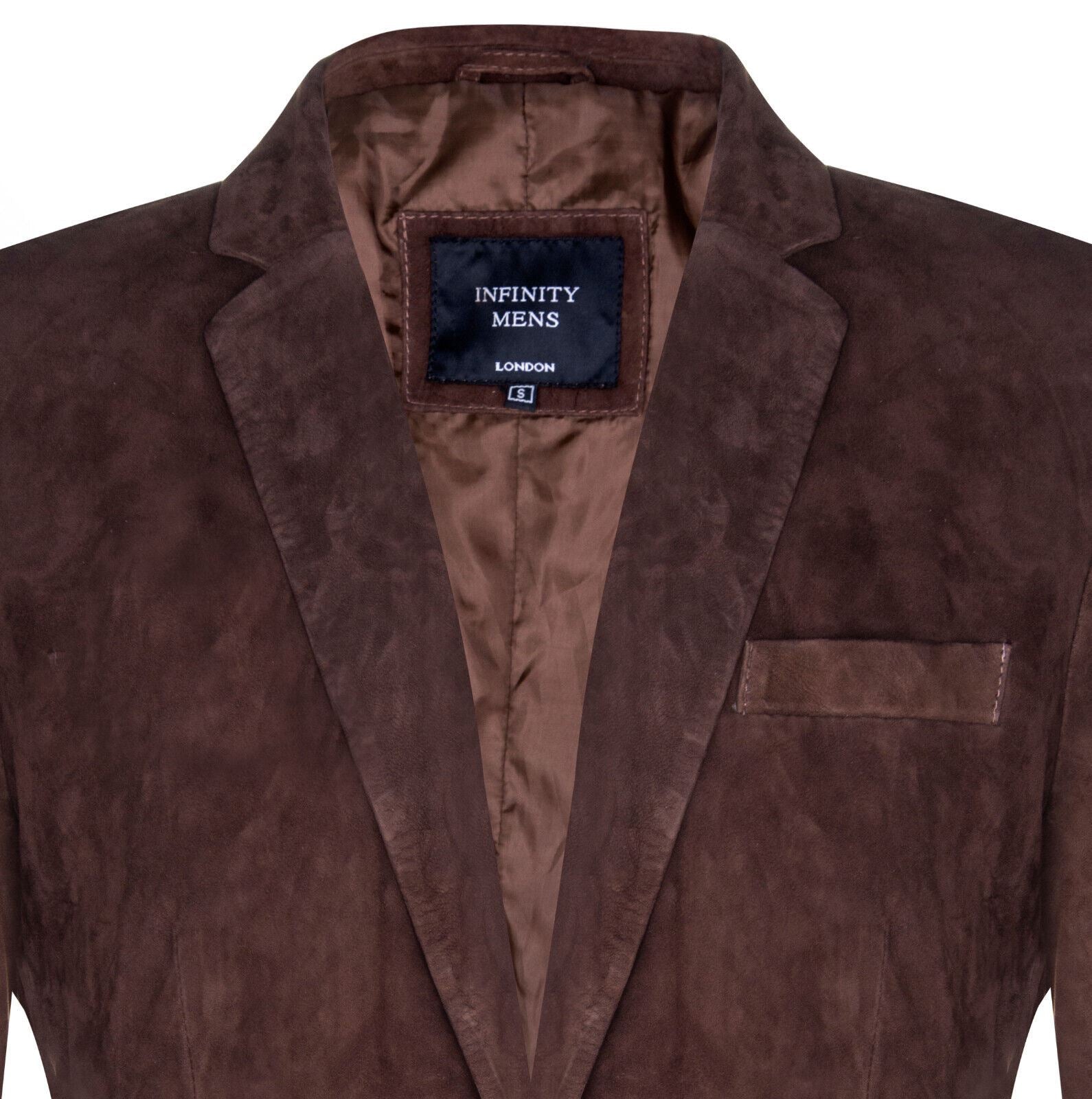 Mens Suede Italian Blazer Jacket-Dorking