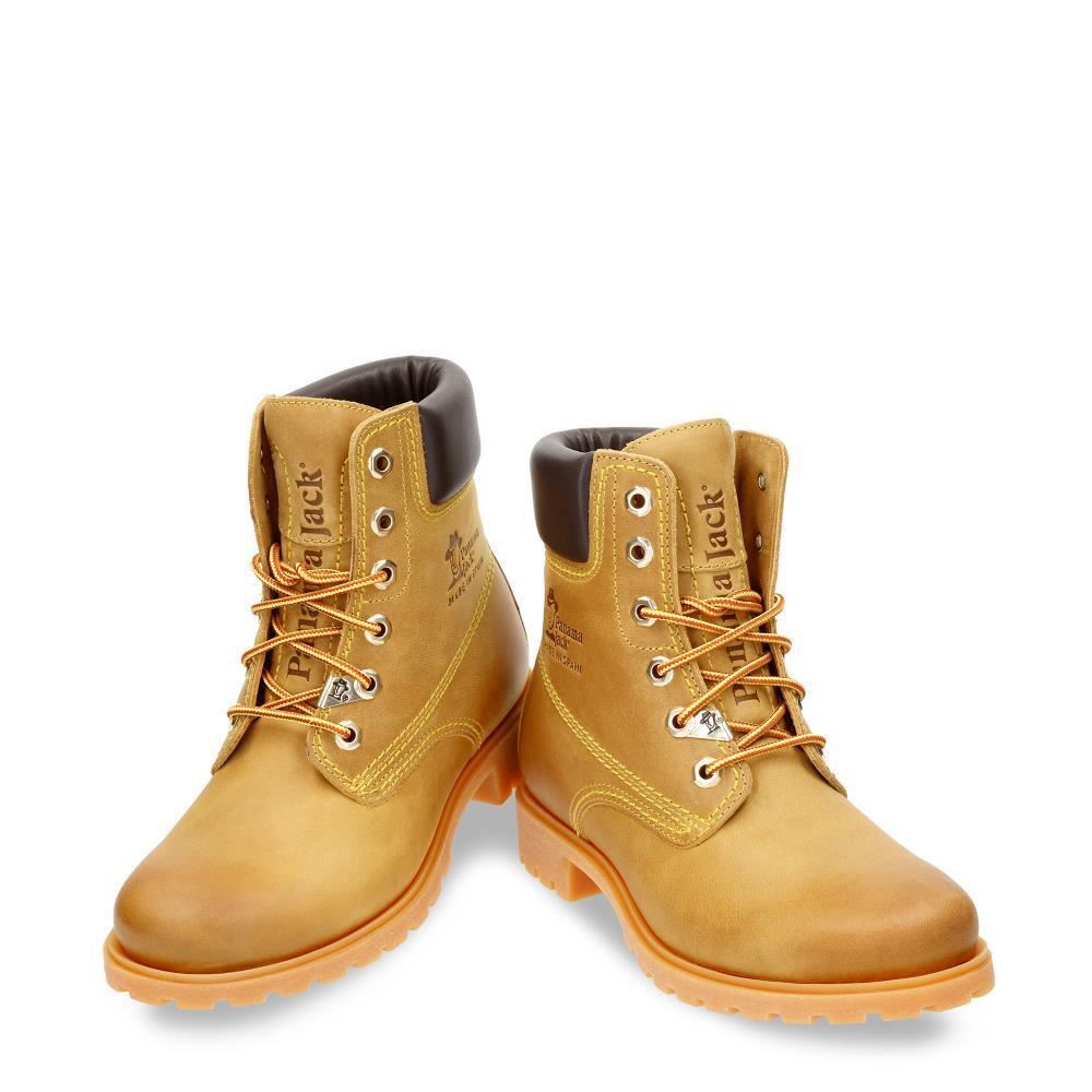 Panama Jack Womens 03 B1 Tan Boots Waterproof Leather Laces Hiking Ankle Chukka