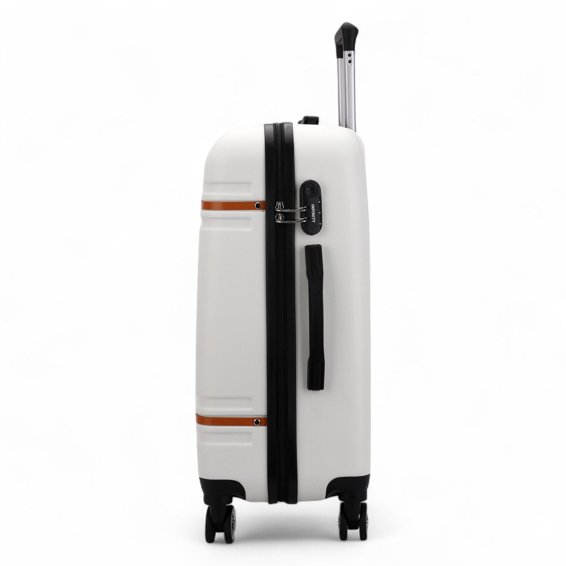 Calgary Large Hard Shell Suitcase in Cream White