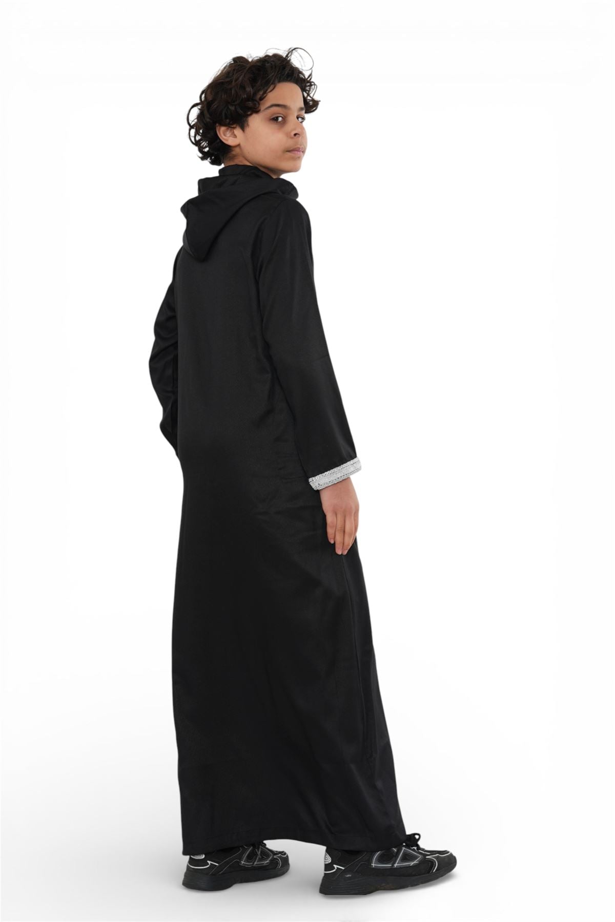 Kids Boys Eid Hooded Moroccan Thobe Robe Djellaba Ramadan Jubba- K-HM3