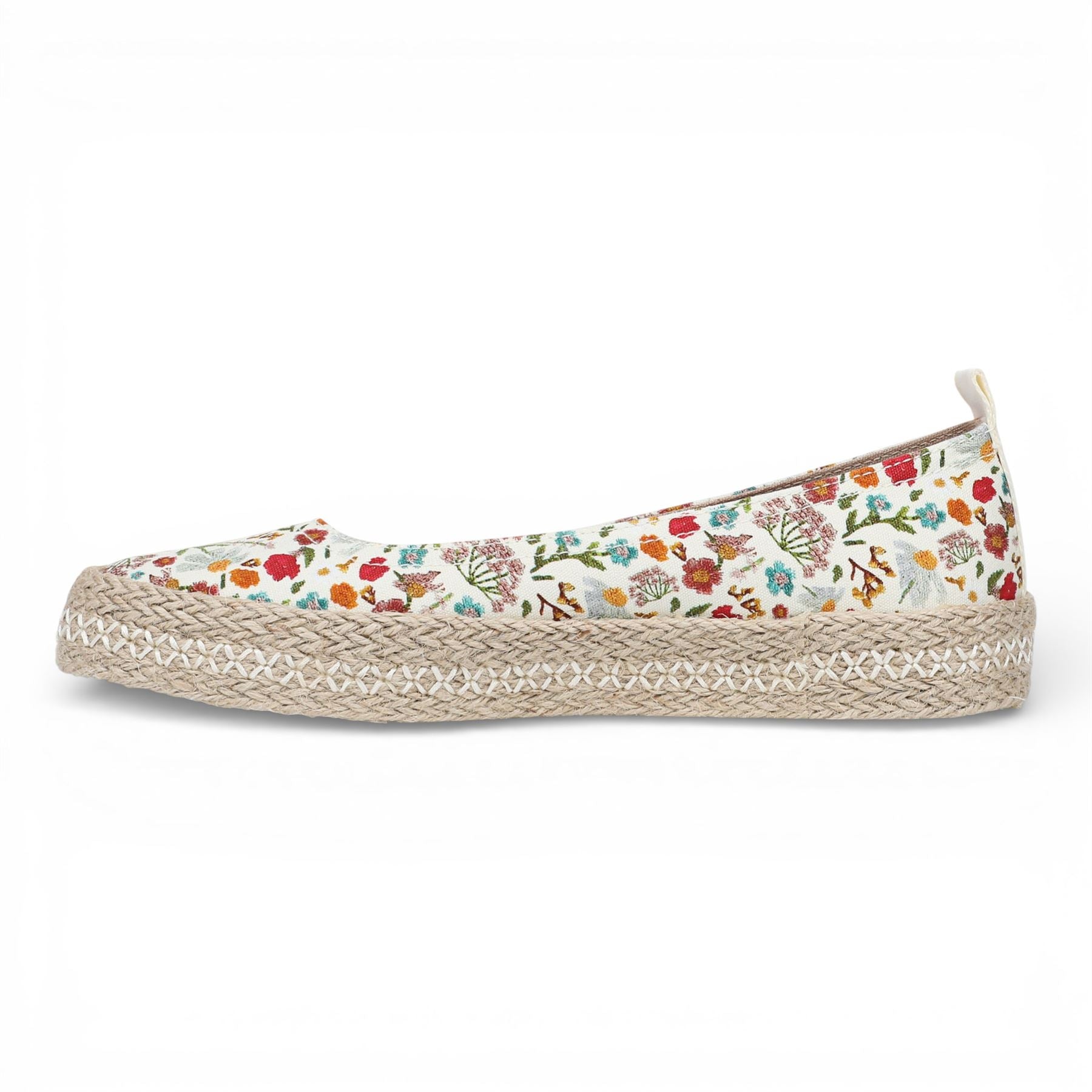 Blowfish Malibu Womens Floral White Ballet Flats Ballerina Casual Shoes - Benita