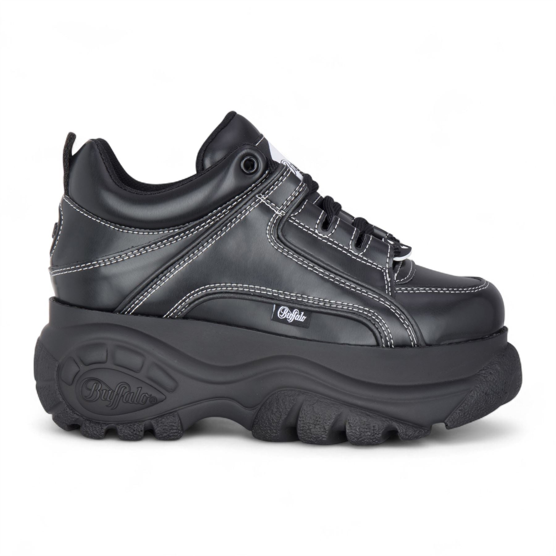 Buffalo Womens Black Chunky Platform Fashion Trainers - 1339-14