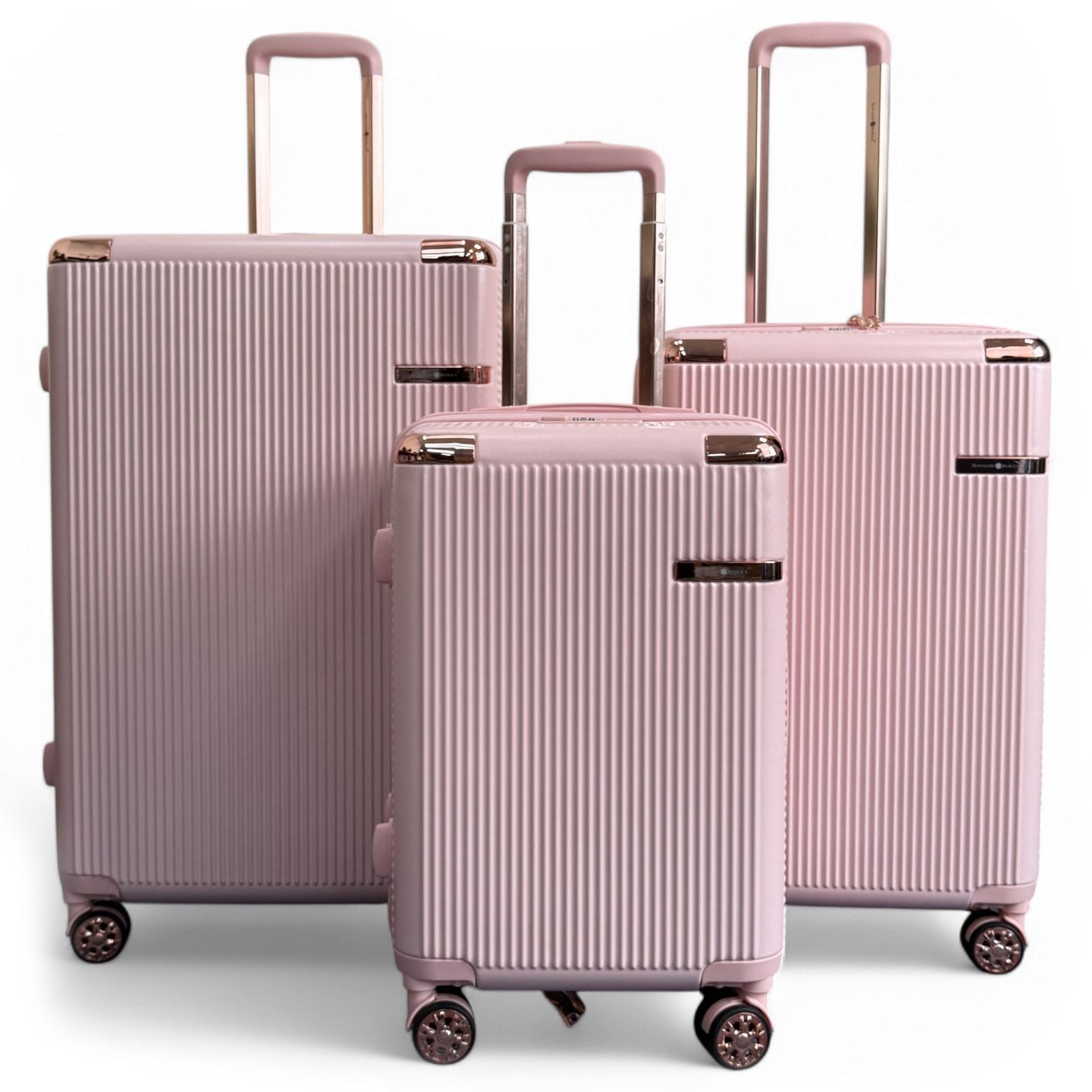 Cowra Set of 3 Hard Shell Suitcase in Rose Gold
