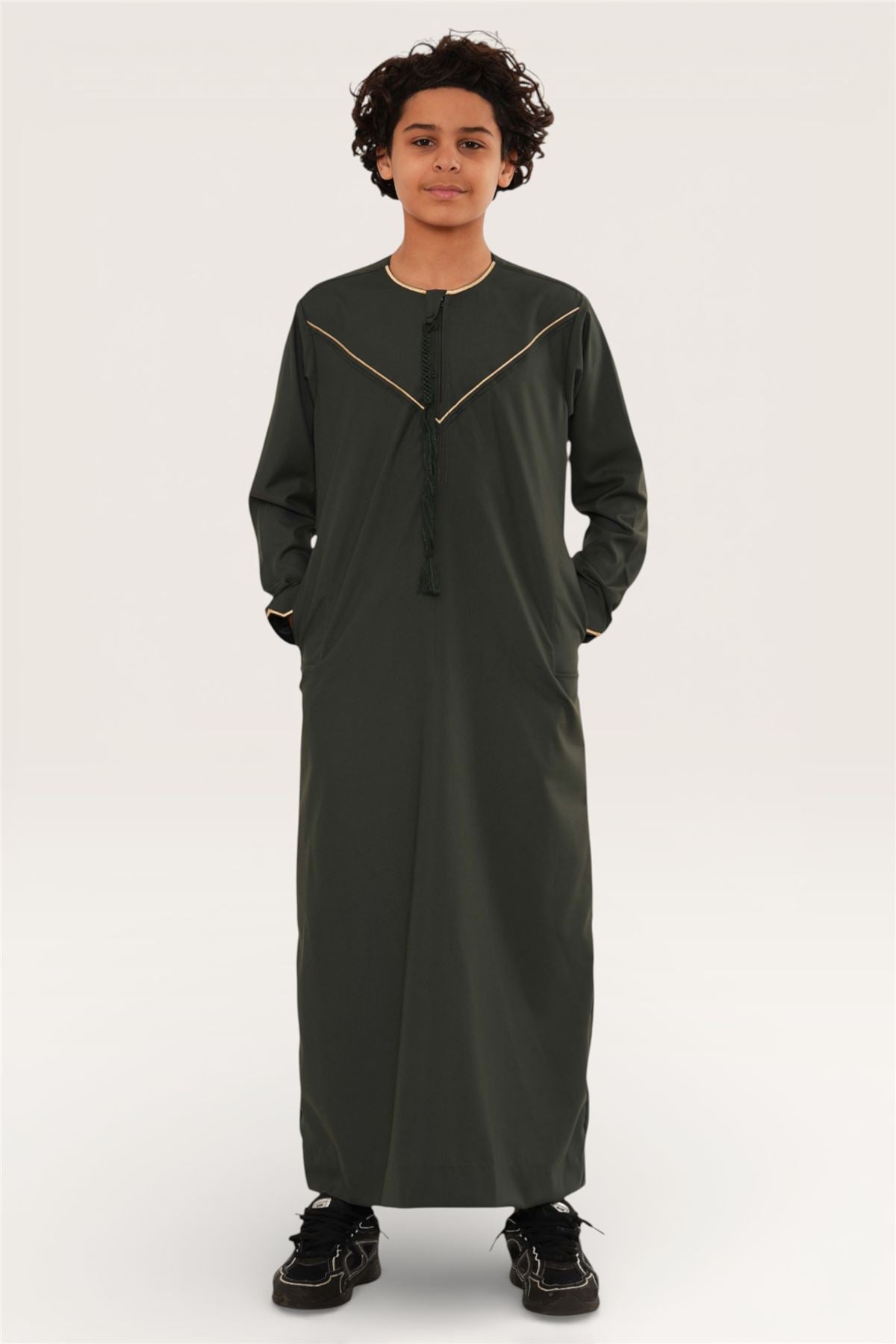 Kids Boys Ramadan Moroccan Jubba Robe Djellaba Eid Thobe - K-TT-006