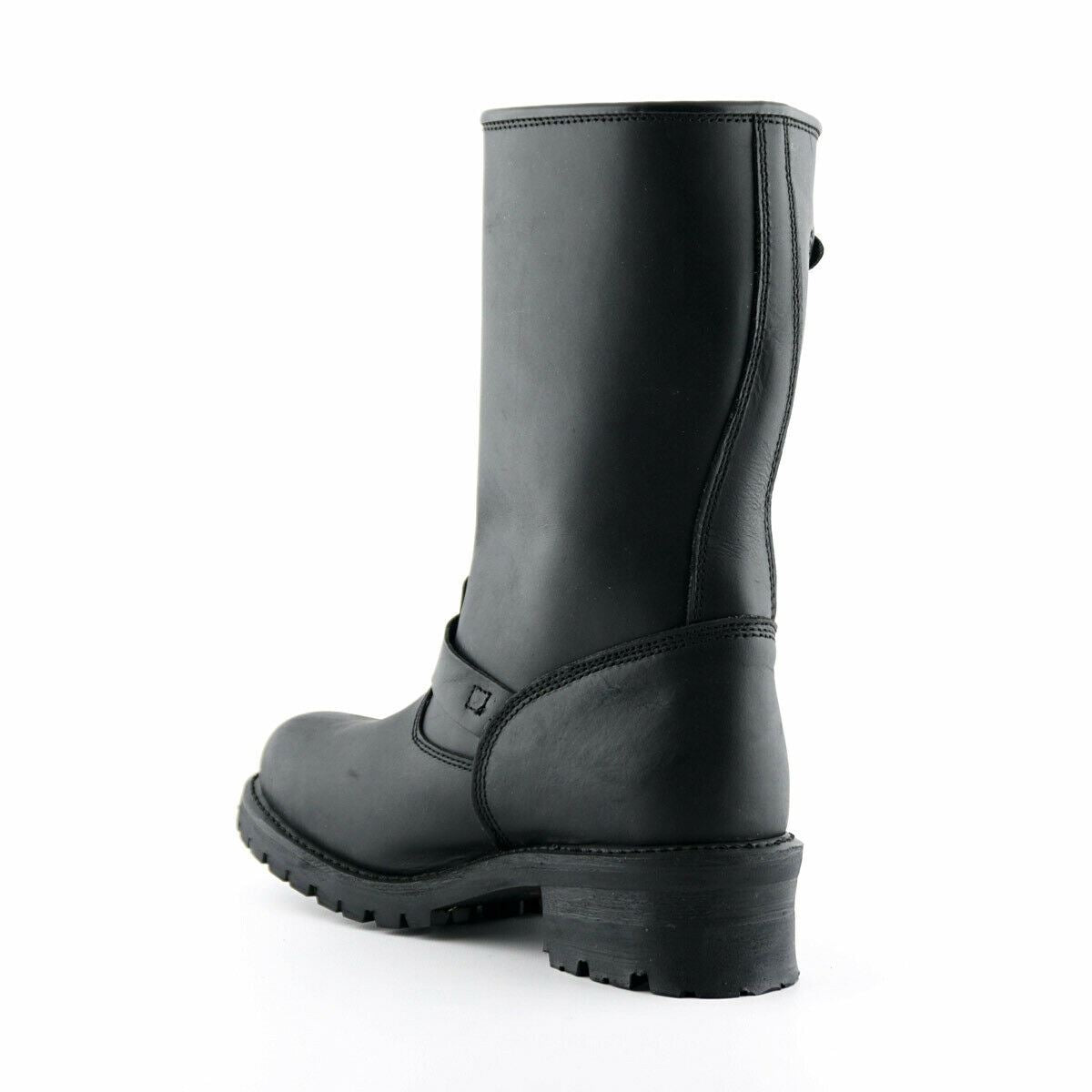 Grinders Mens Black Combat Biker Boots-Turbo