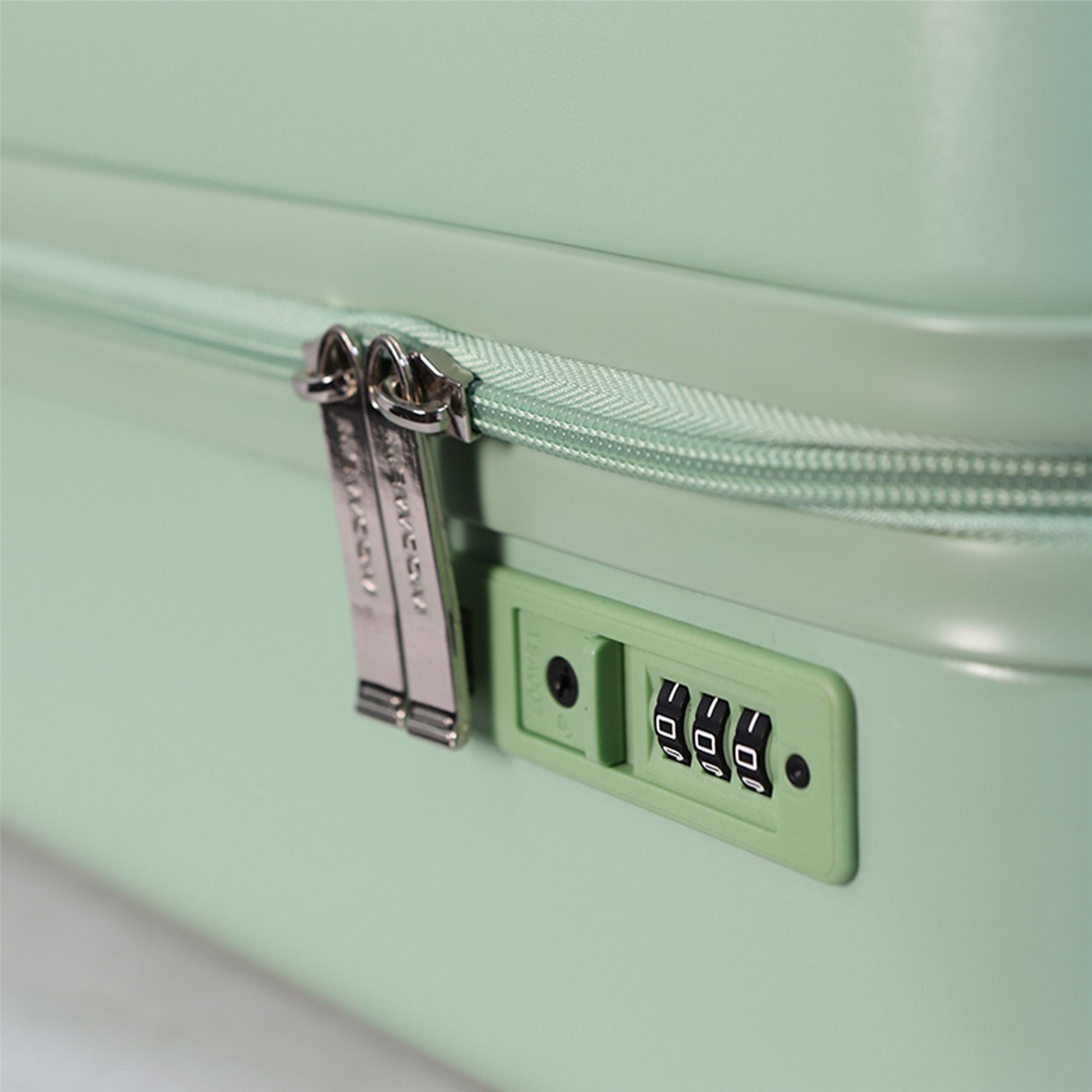 Hard Shell Cabin 44 x 22 x 38 cm Green TSA Secure Luggage Suitcase Suitable for Easyjet, Ryanair