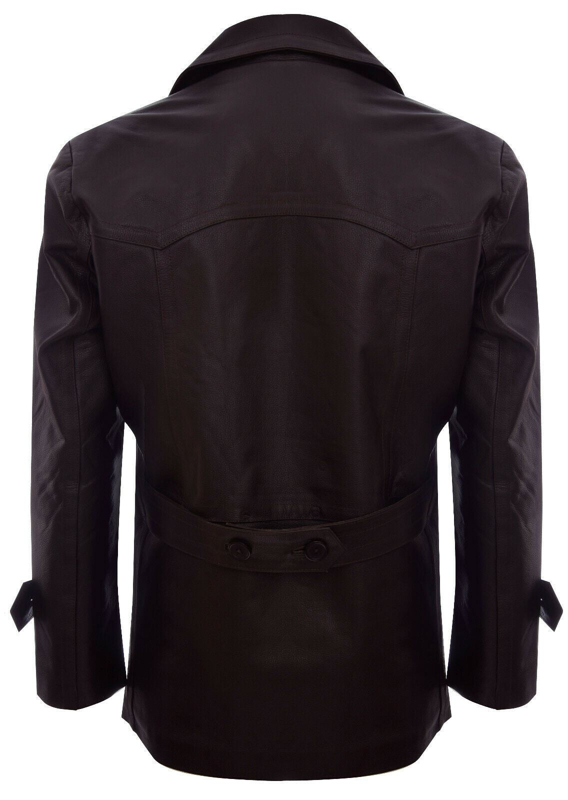 Mens Leather CowHide German Peacoat-Epping