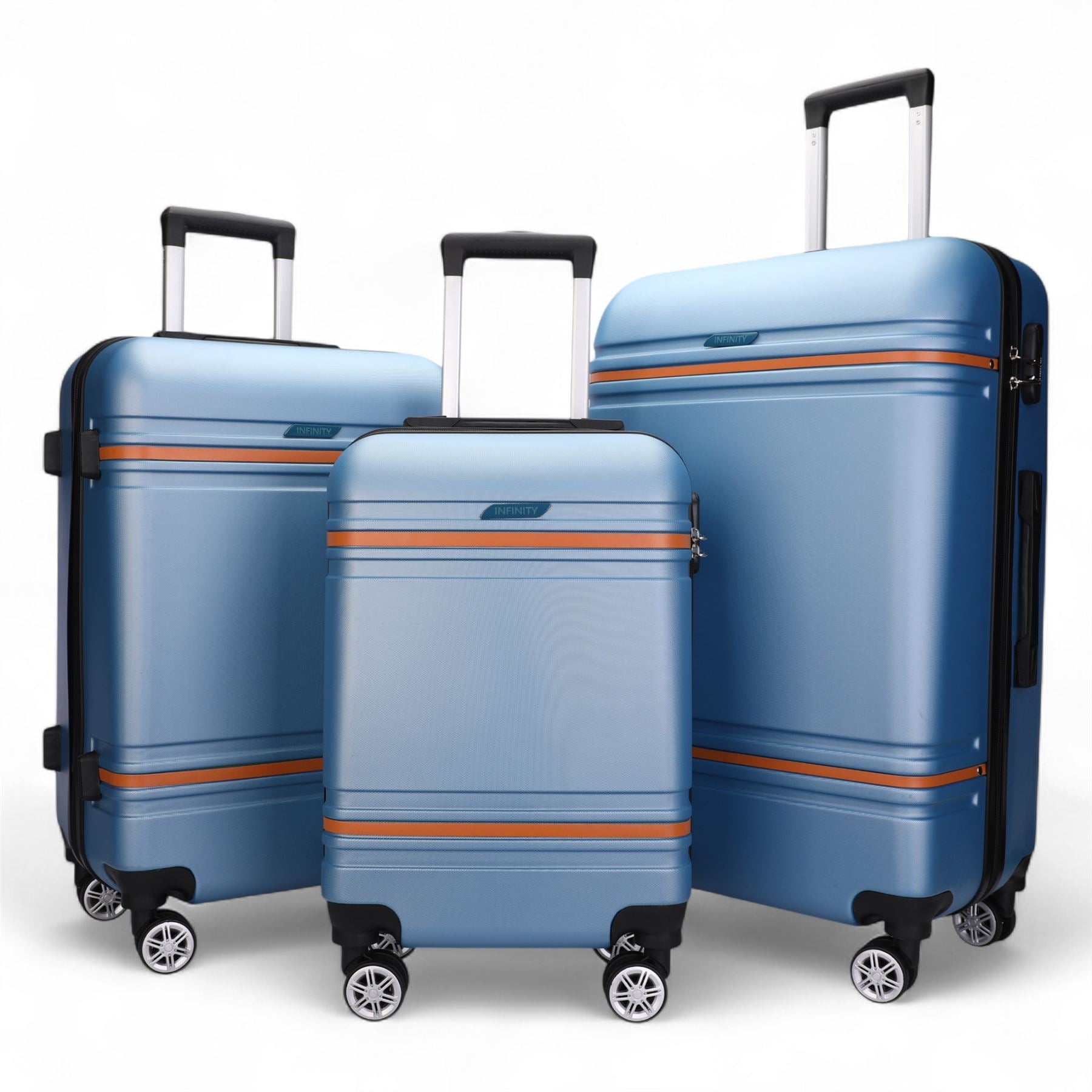 Calgary Set of 3 Hard Shell Suitcase in Blue