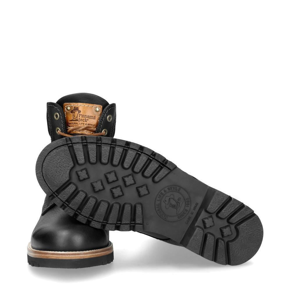 Panama Jack 03 C27 Mens Boots Black Waterproof Leather Laces Hiking Ankle Chukka