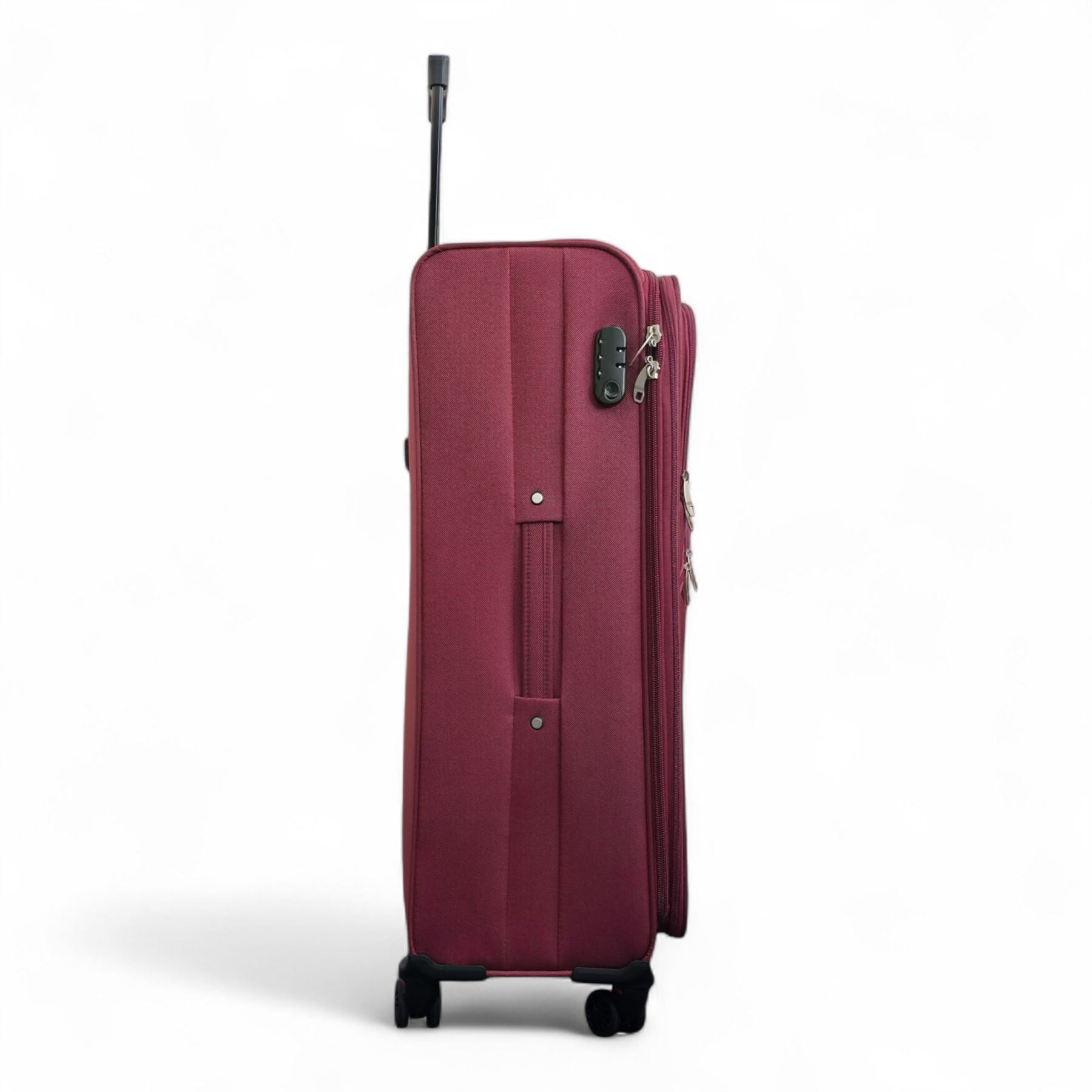 Gosford Large Soft Shell Suitcase in Burgundy Red