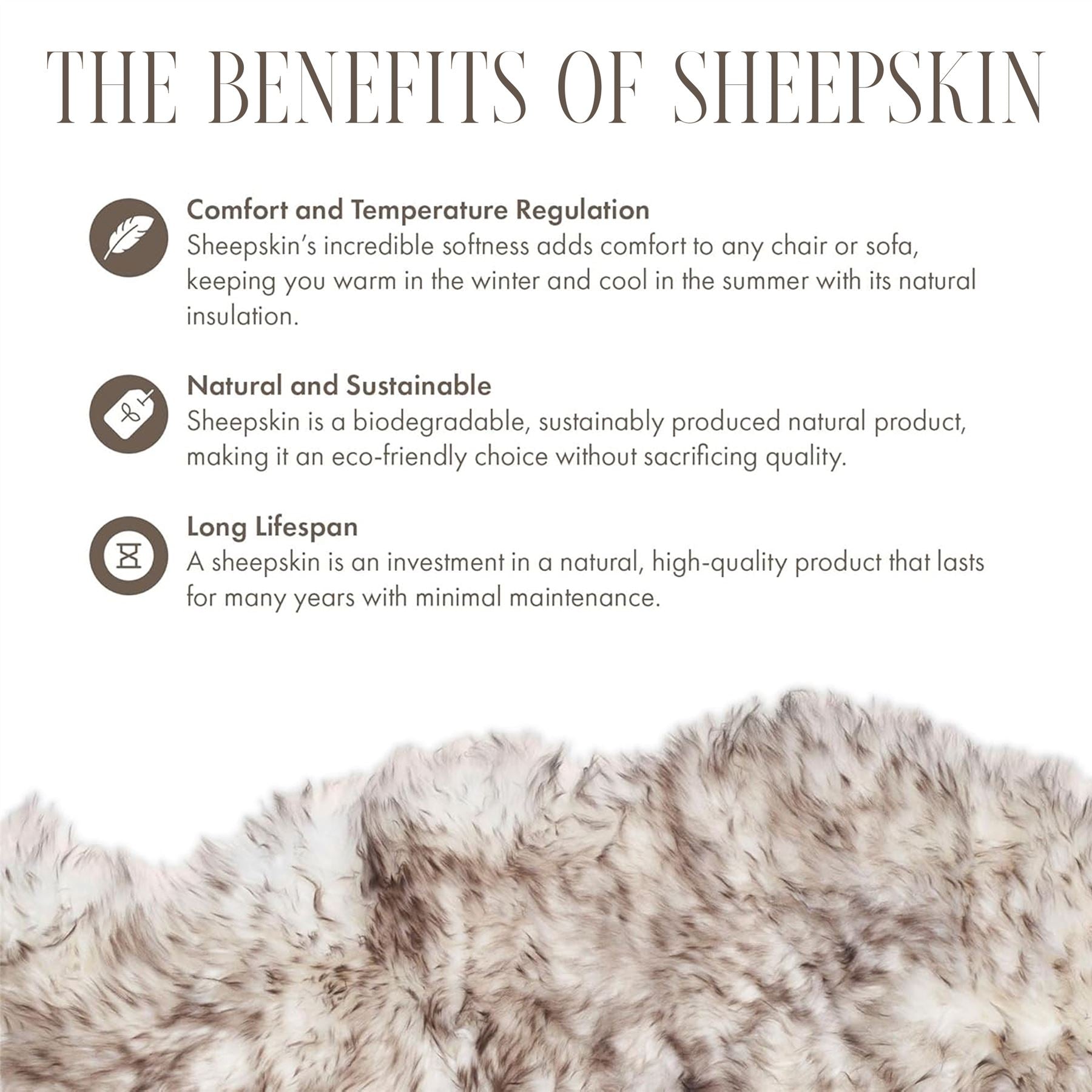 Genuine Sheepskin Natural Silky Soft Fluffy Real Wool Rug