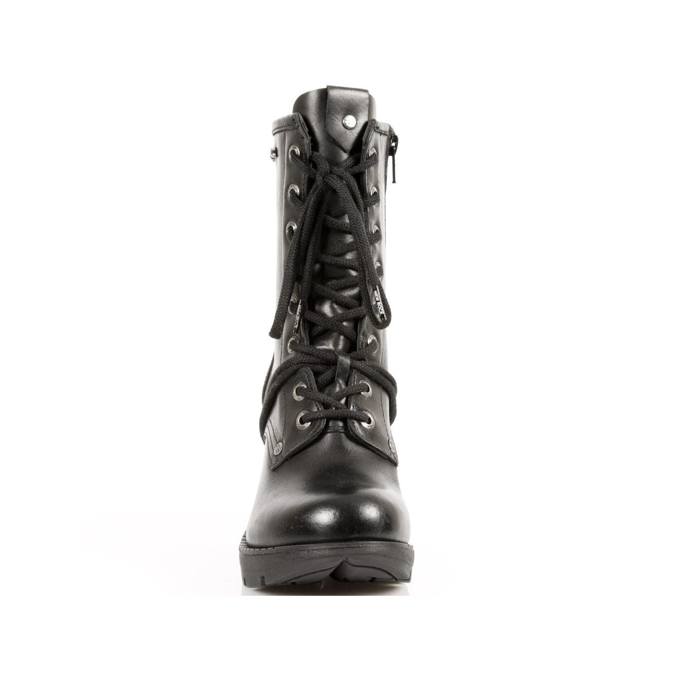 New Rock Ladies Black Leather Gothic Trail Boots- TR001-S1