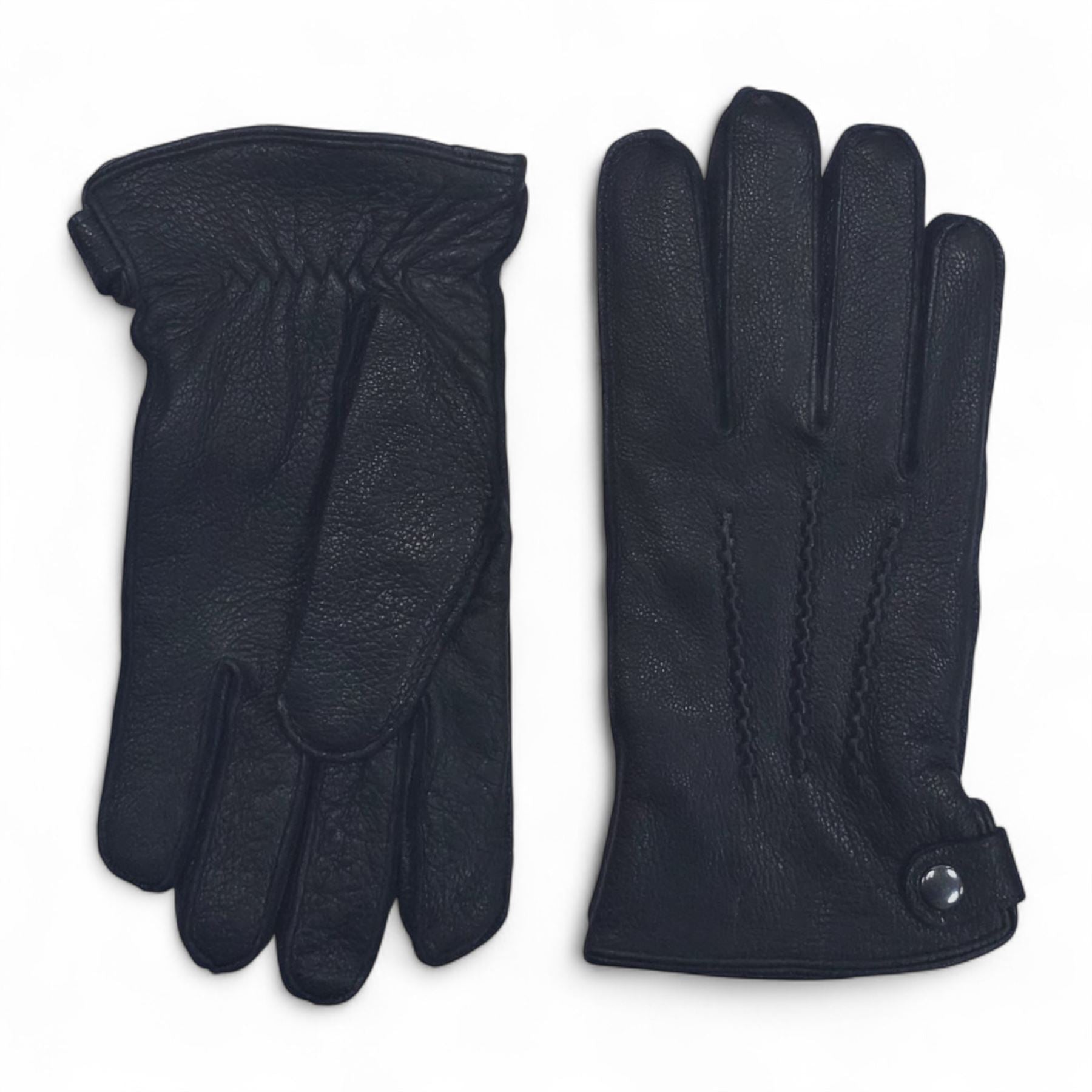 Men’s Italian Leather Warm Wool-Lined Winter Gloves - M-LGV-505
