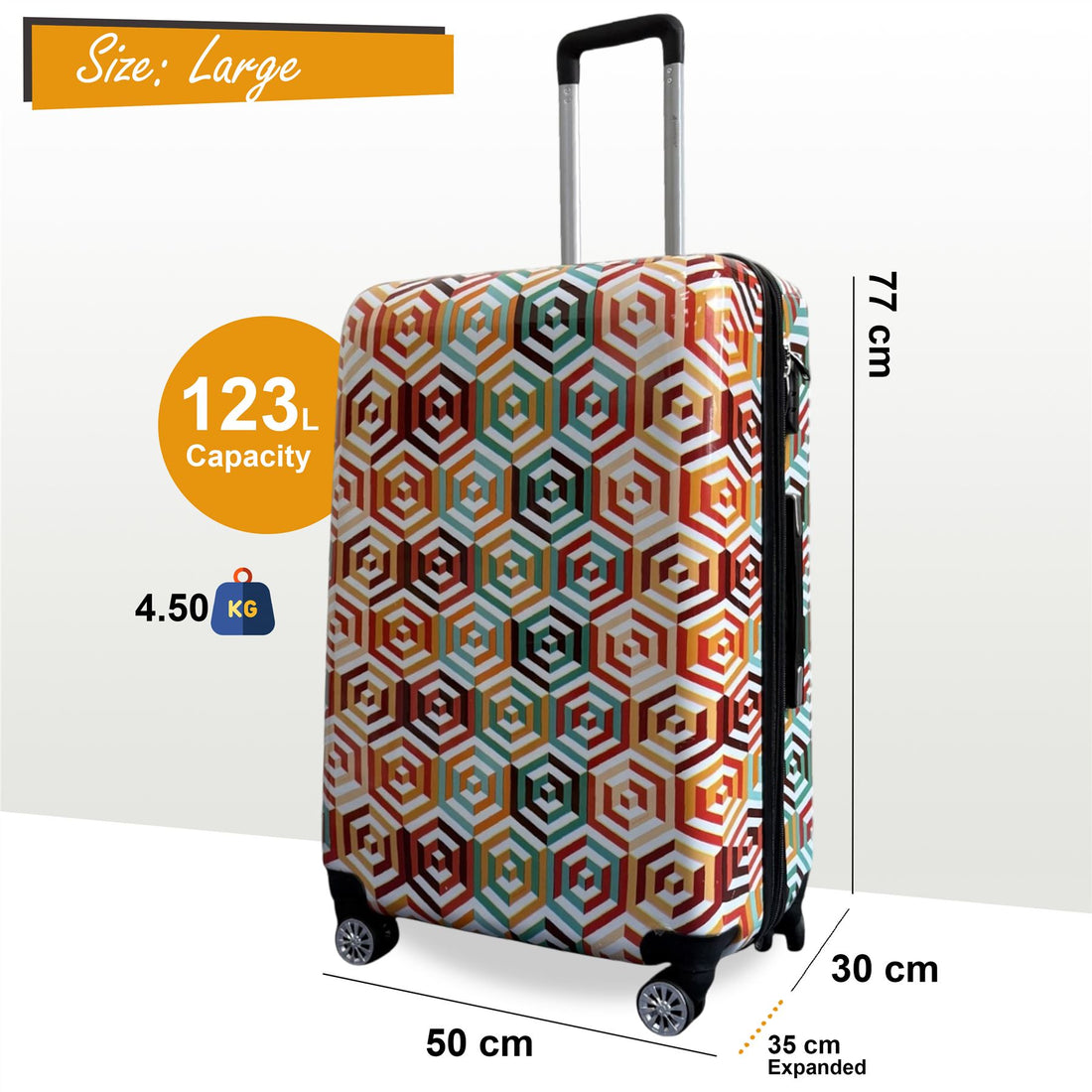 Ballina Large Hard Shell Suitcase in Ombre