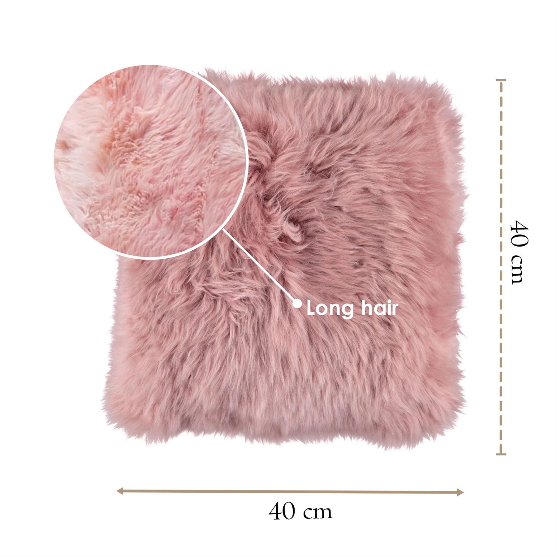 Genuine Sheepskin 40x40cm Real Wool Single Sided Cushion