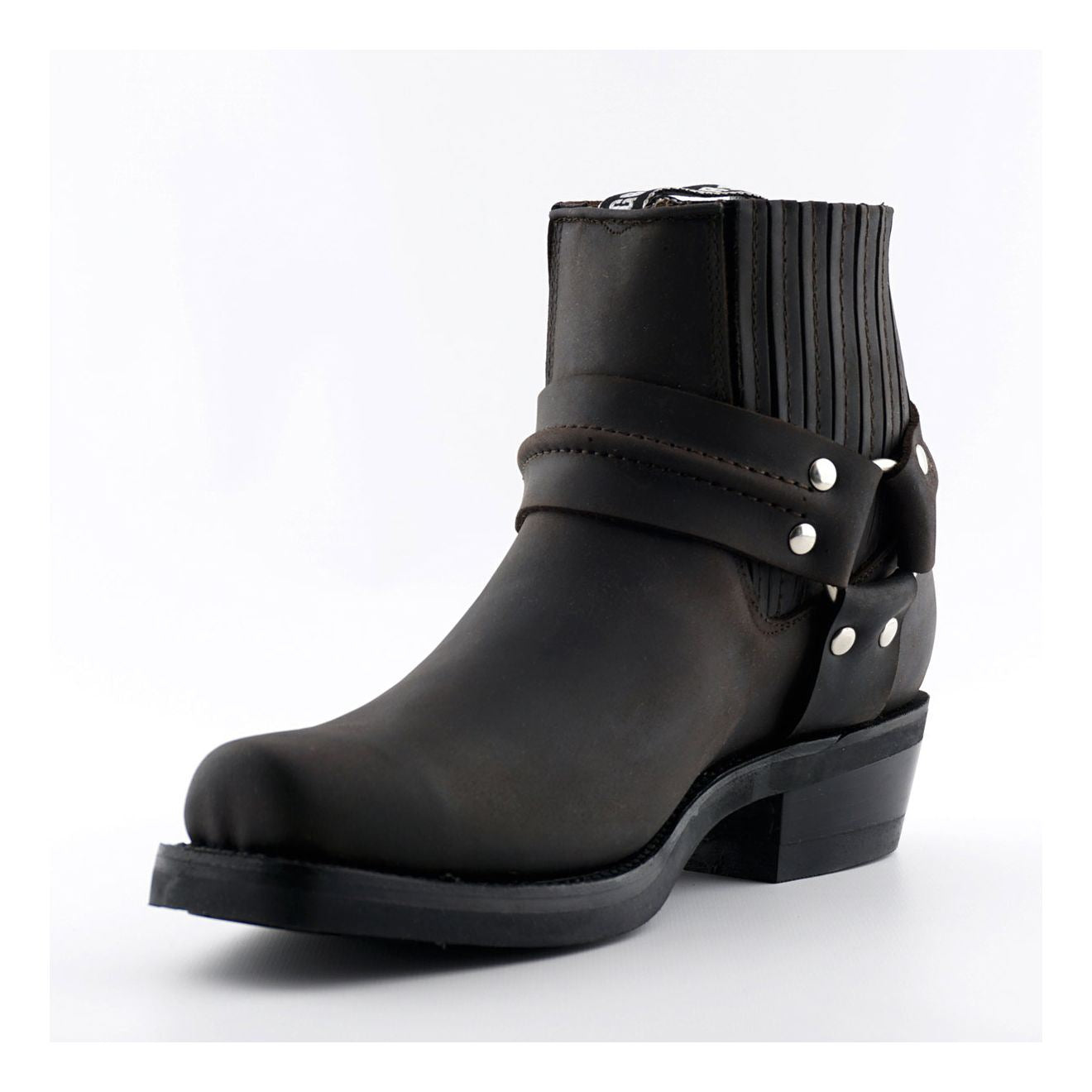 Grinders Unisex Brown Western Leather Boots-Renegade Lo