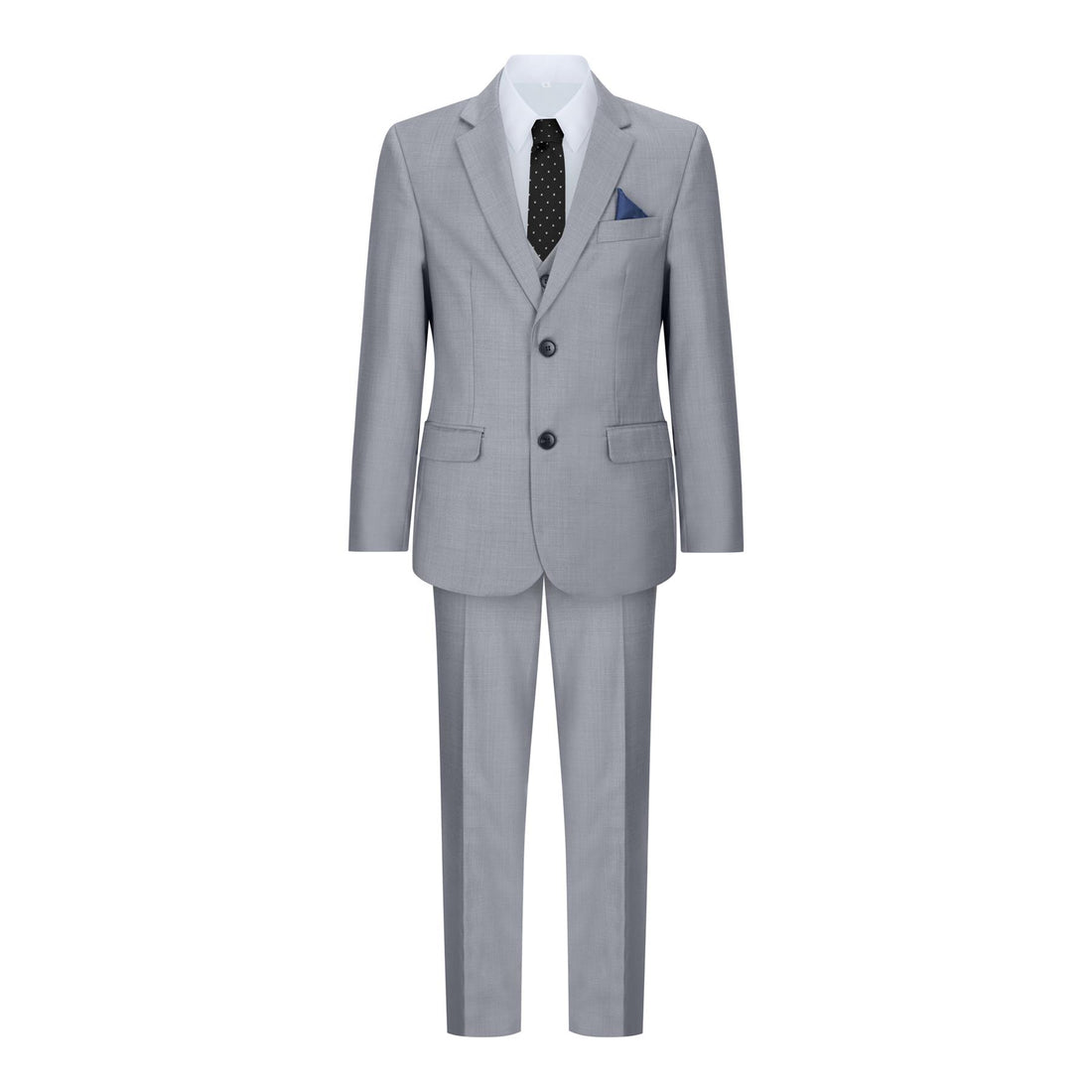 Boys 3 Piece Light Grey Classic Retro Suit