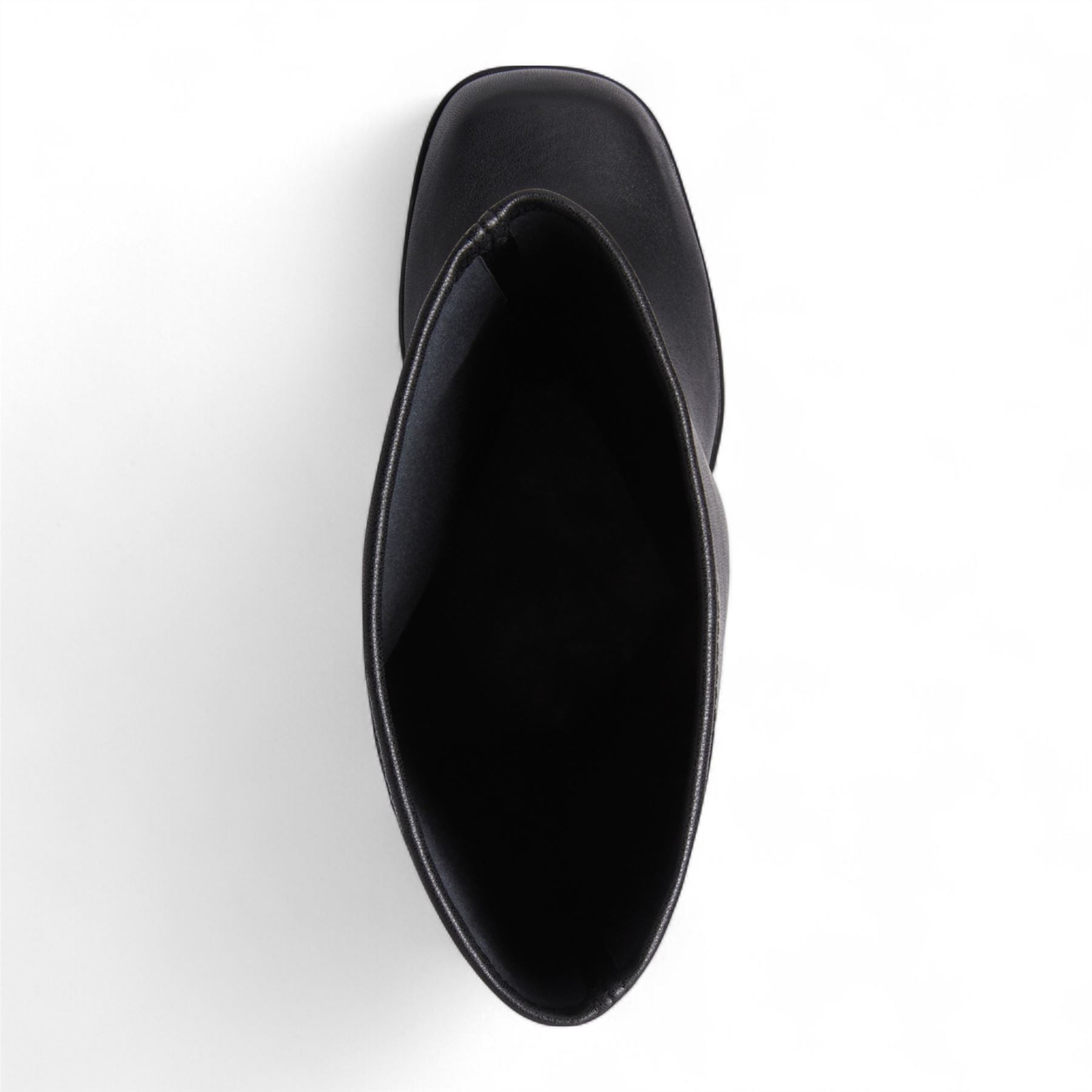 Windsorsmith Womens Black Knee-High Sock Platform Goth Heel Boots - Survival