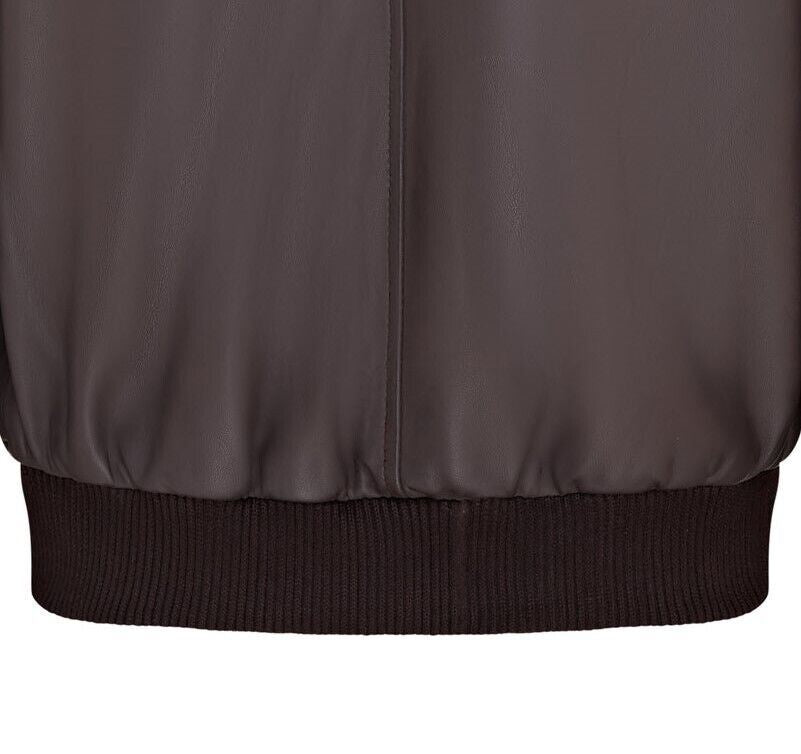 Mens Soft Leather MA-1 Varsity Bomber Jacket - Uppingham