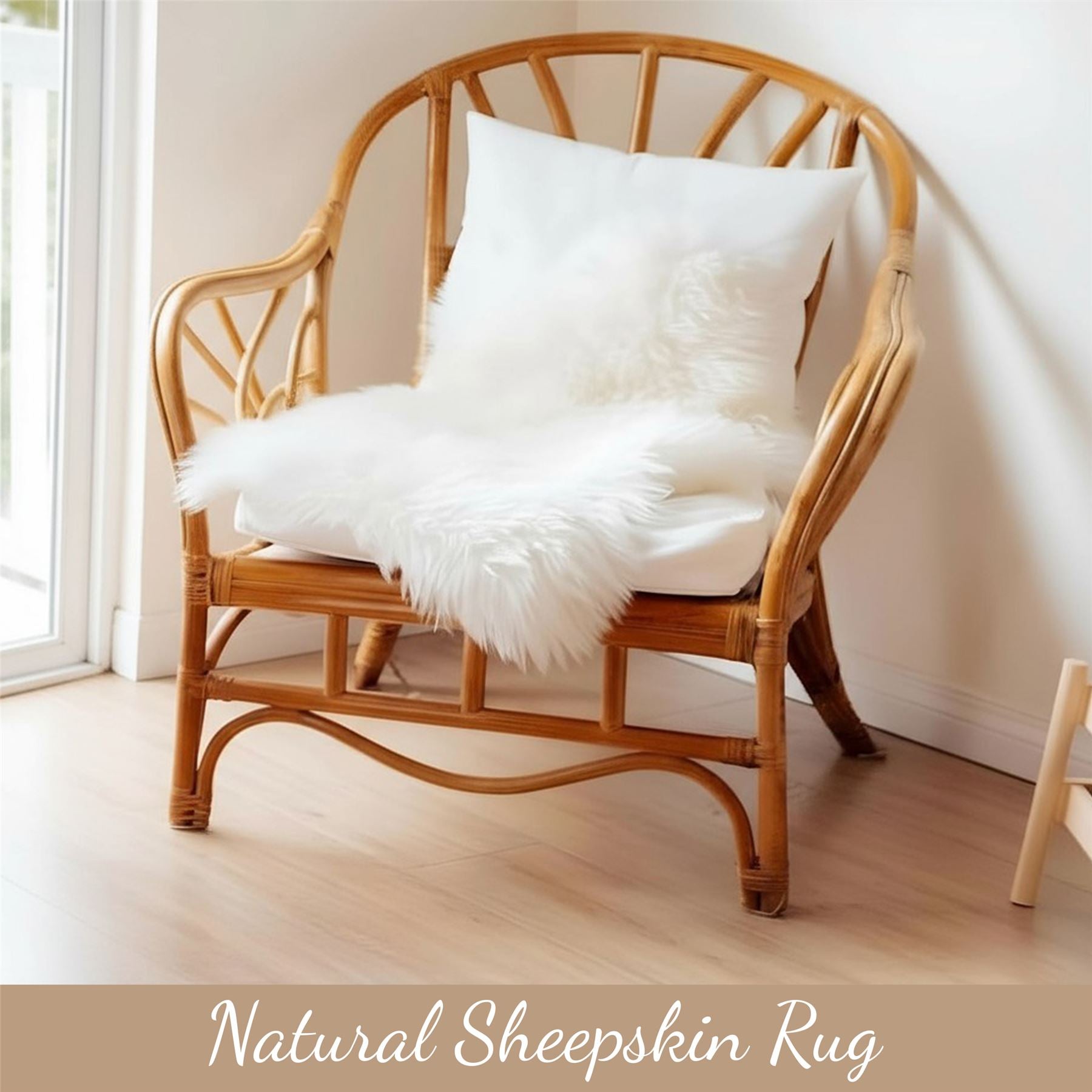 Genuine Sheepskin Natural Silky Soft Fluffy Real Wool Rug