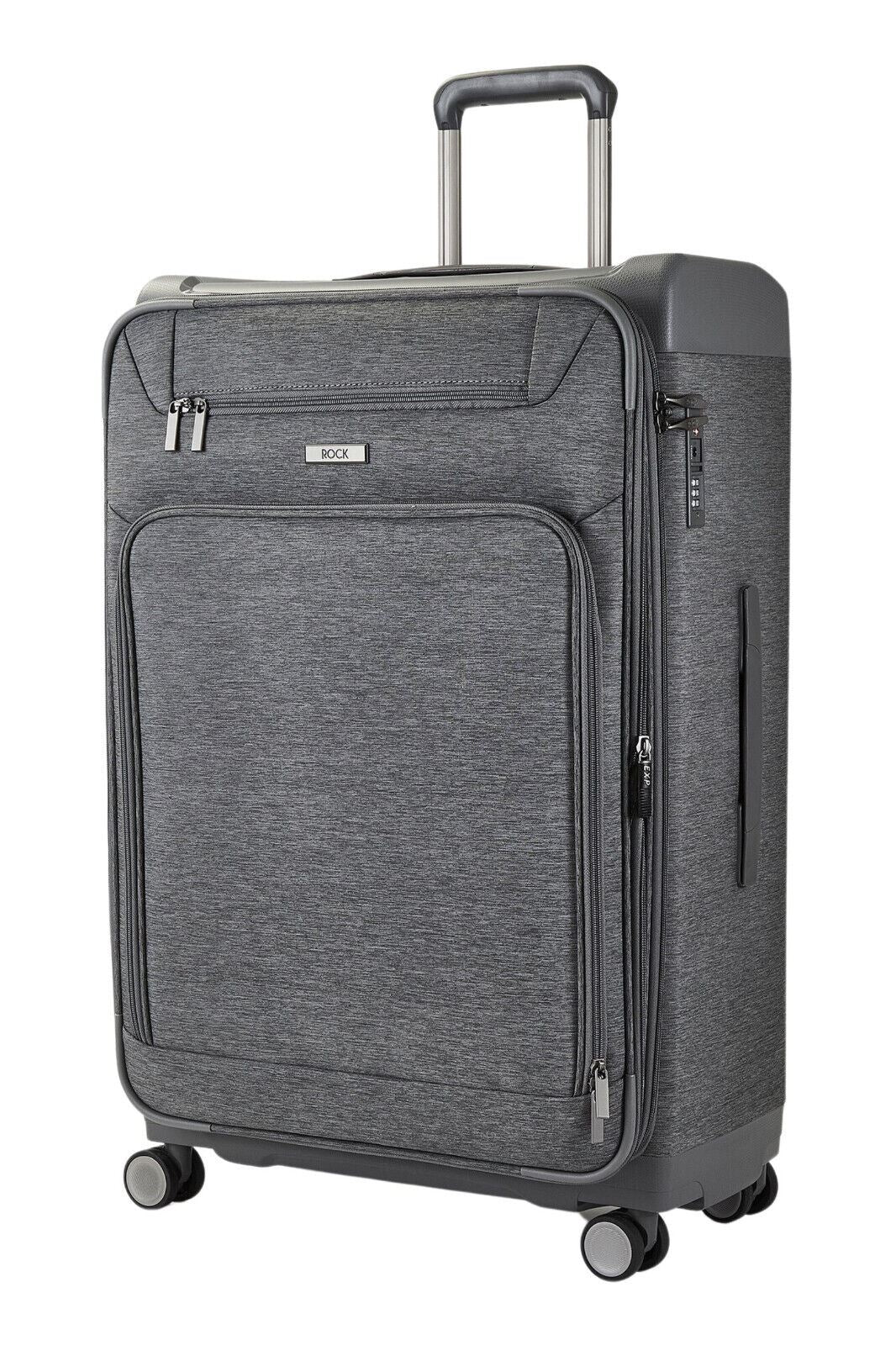 Anniston Large Soft Shell Suitcase in Grey