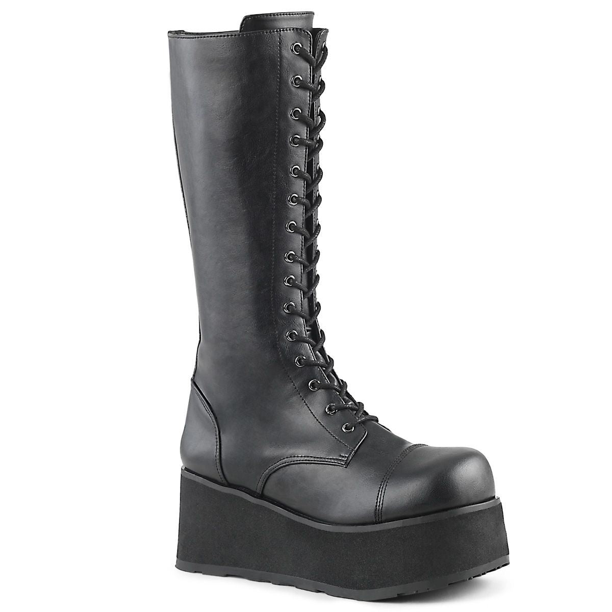 Demonia Trashville 502 Black Vegan Leather Platform Boots