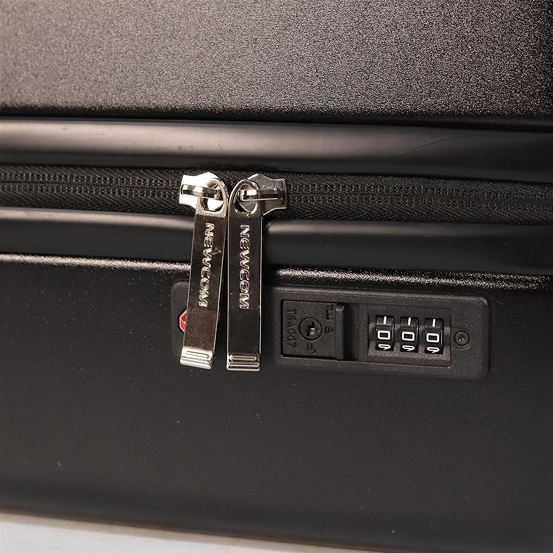 Hard Shell Cabin 44 x 22 x 38 cm Black TSA Secure Luggage Suitcase Suitable for Easyjet, Ryanair