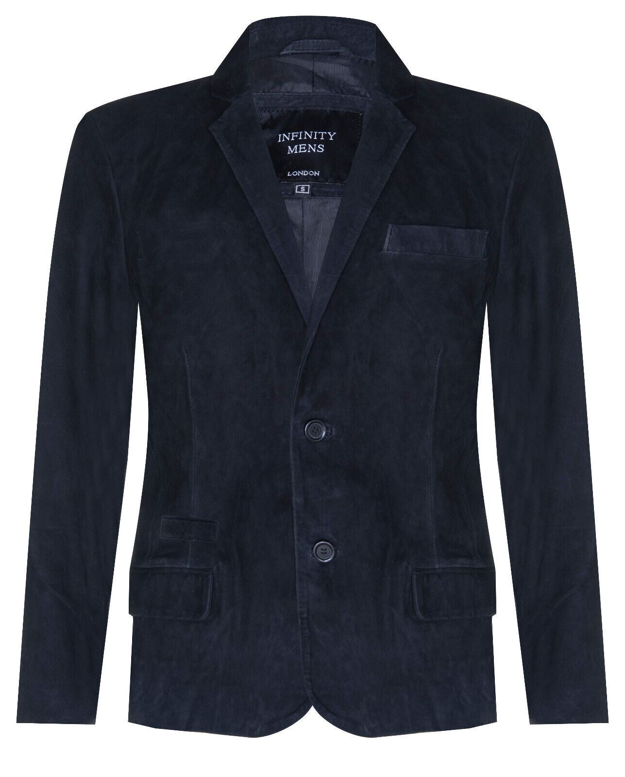 Mens Suede Italian Blazer Jacket-Dorking
