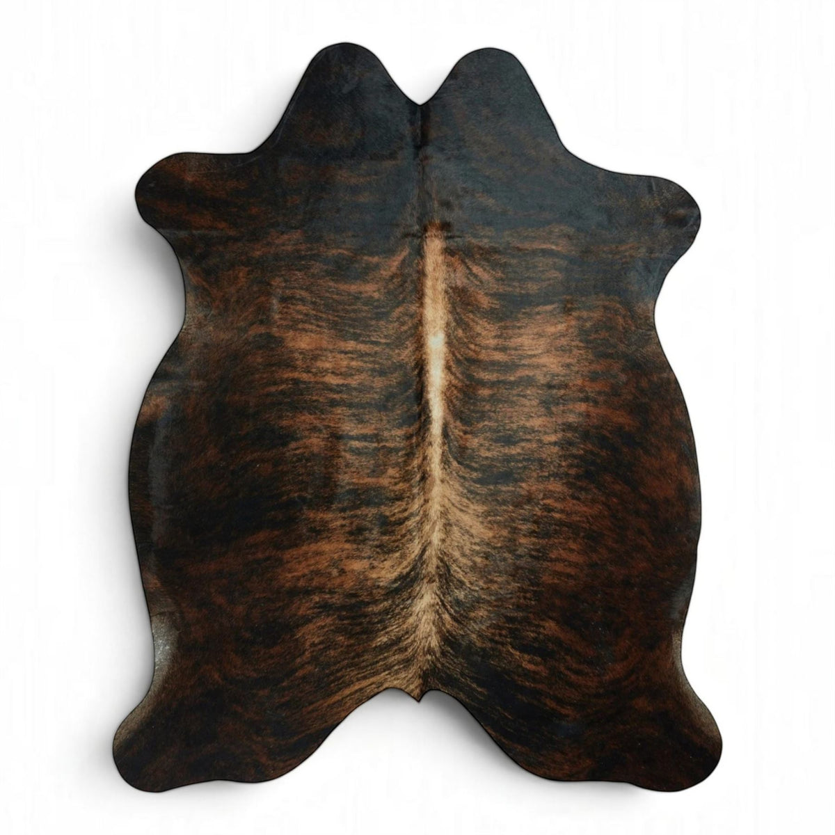 Natural Cow Leather Cowhide Hairon Rug - Dark Brindle