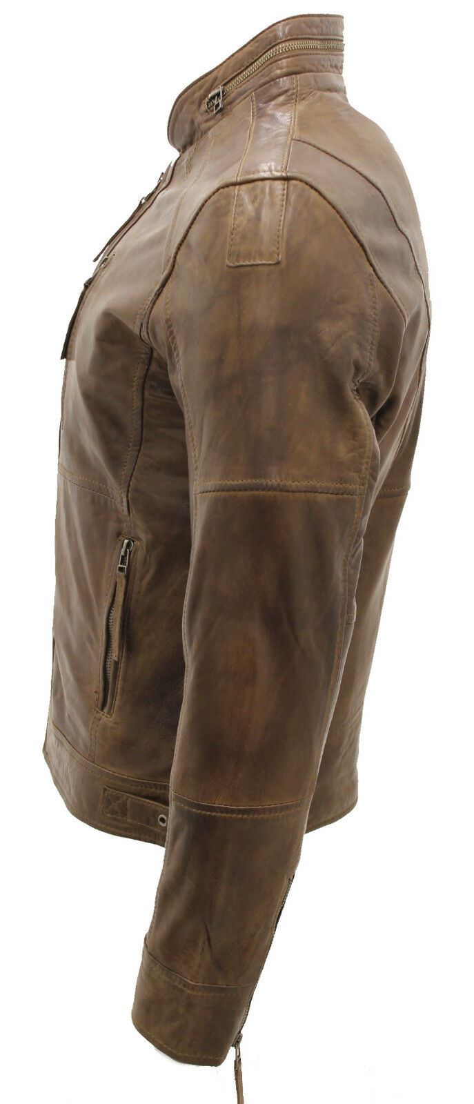 Mens Smart Biker Leather Jacket-Strood