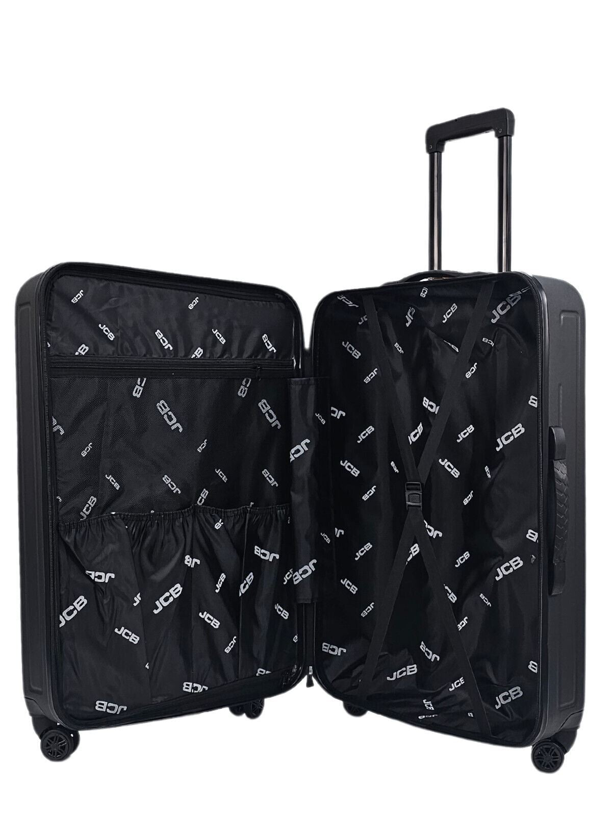 Black Hard Shell Suitcase Set Luggage Travel Trolley Cabin Cases Lightweight Bag