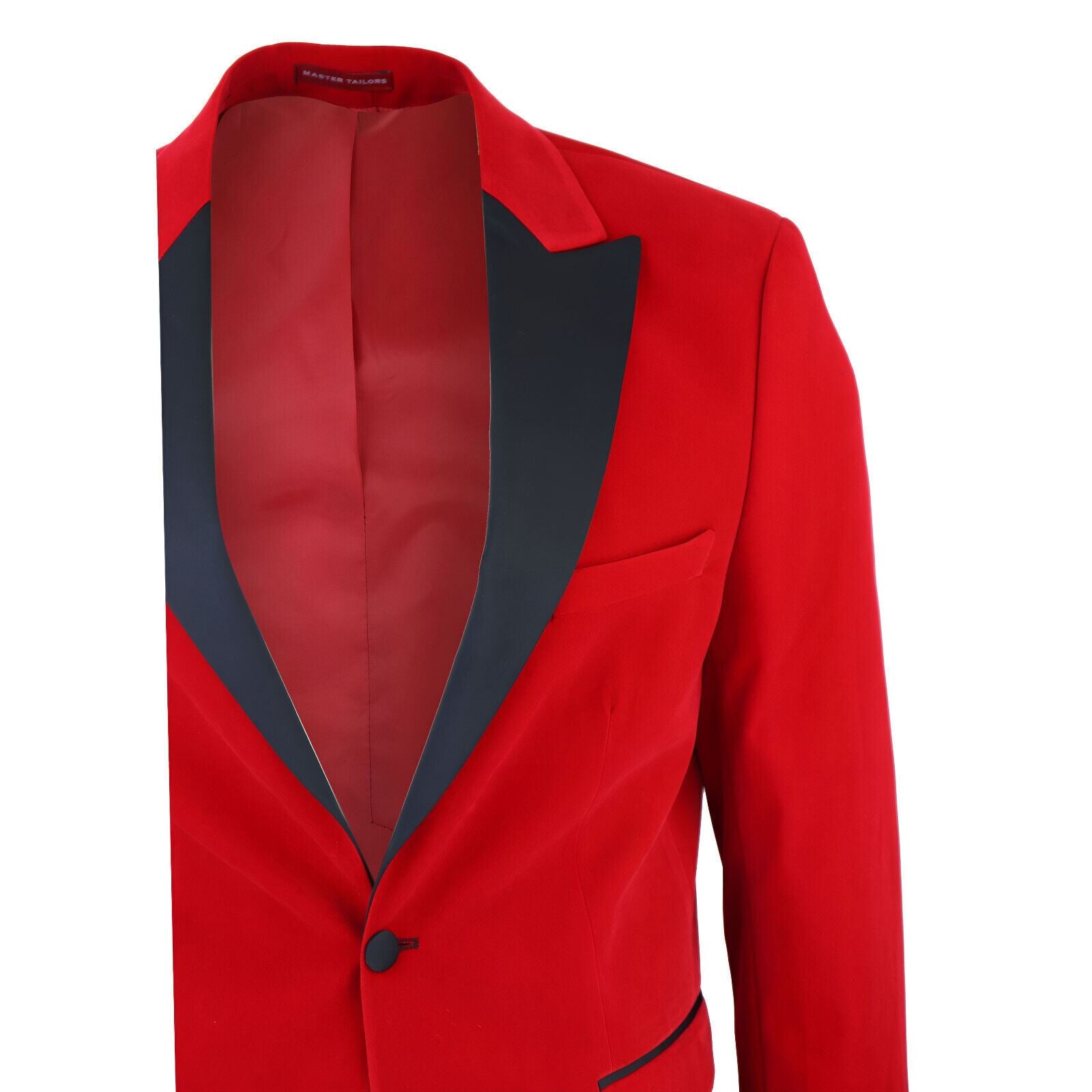 Mens Red Velvet Dinner Tuxedo Suit Jacket Blazer
