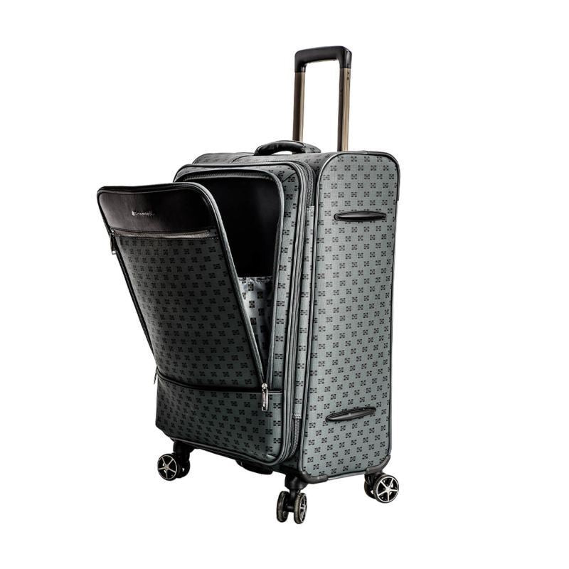 Cleveland Large Soft Shell Suitcase in Grey