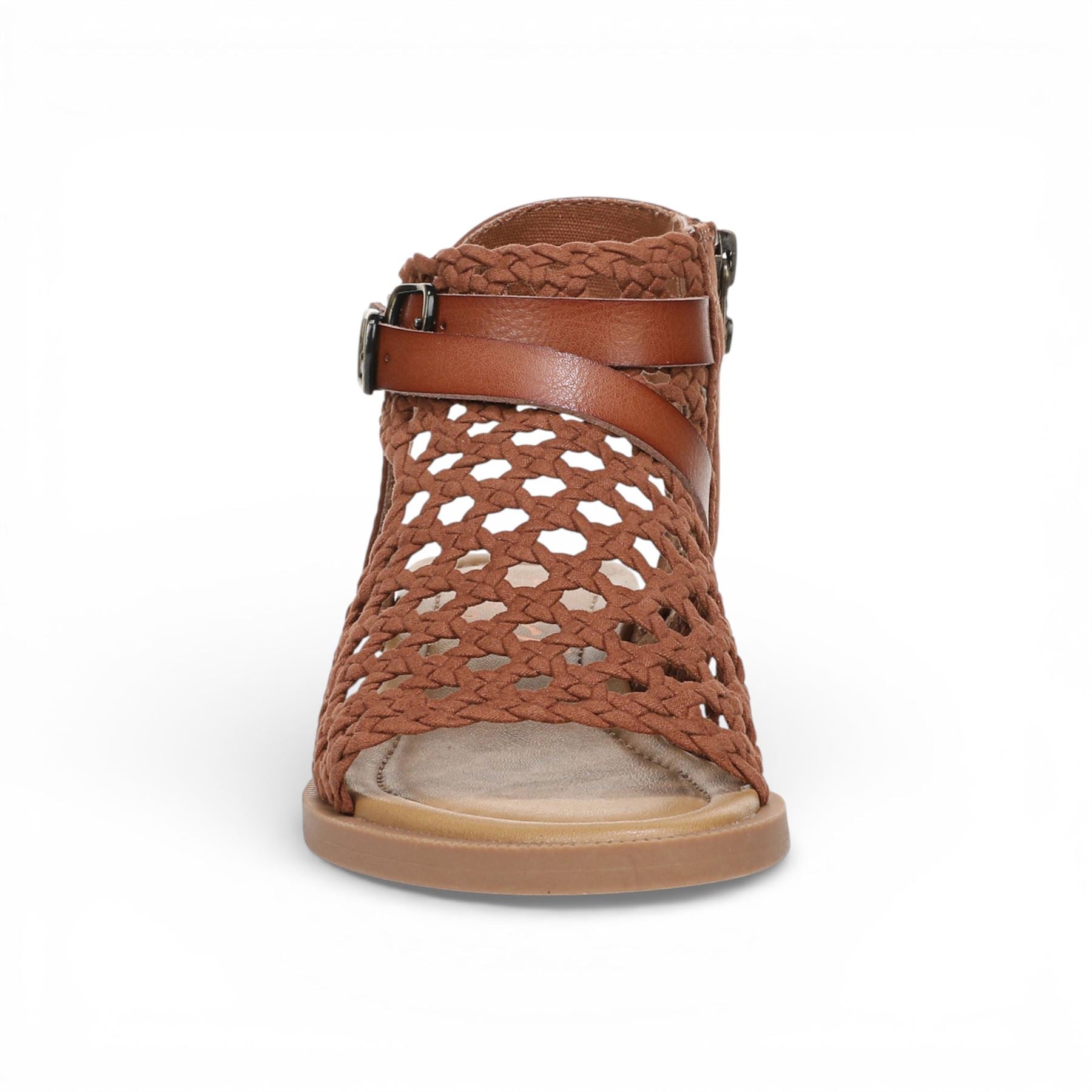 Blowfish Malibu Womens Cognac Brown Weave Micro Wedge Sandals - Anuella