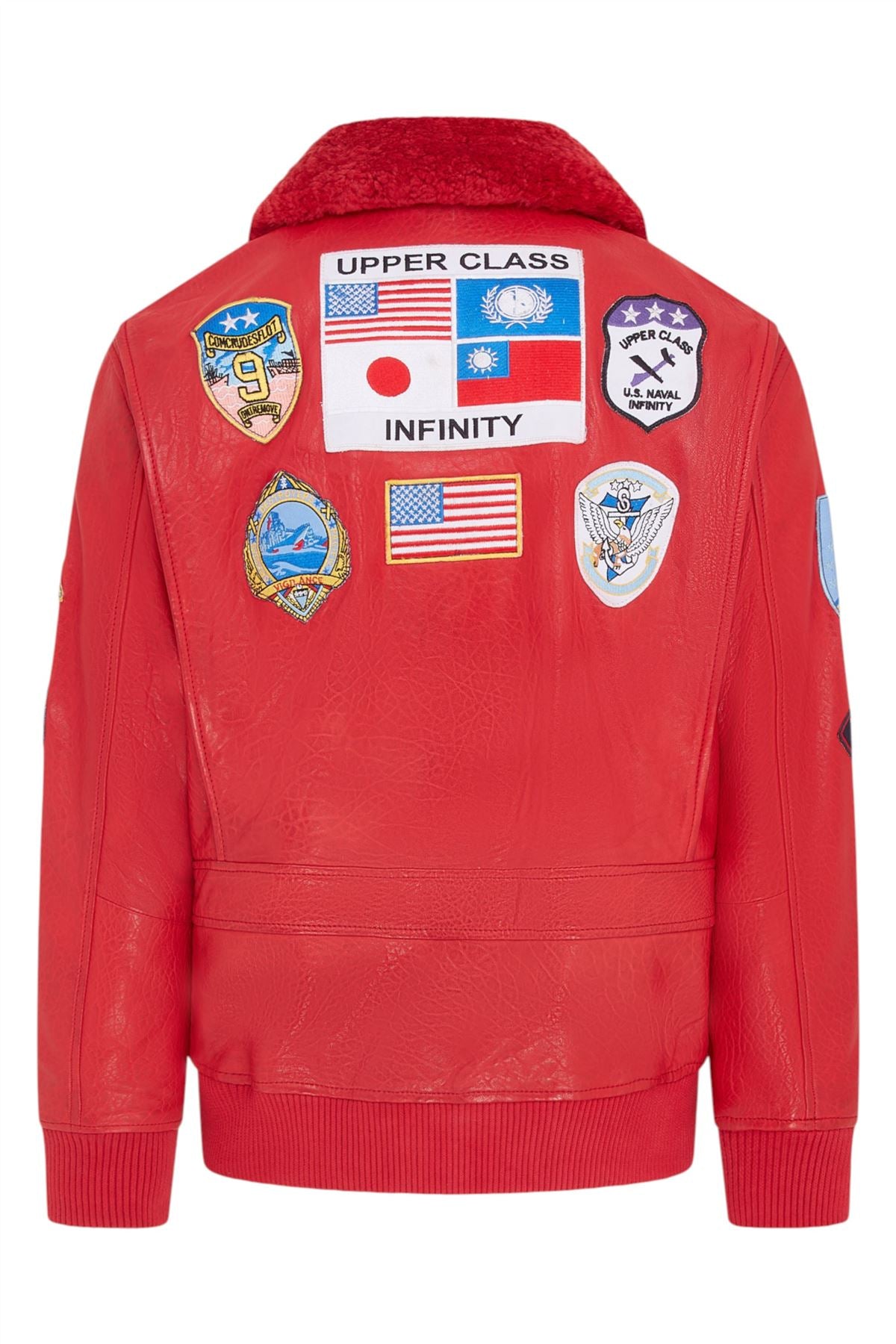 Mens A2 Top Gun Leather Bomber Jacket-Camborne