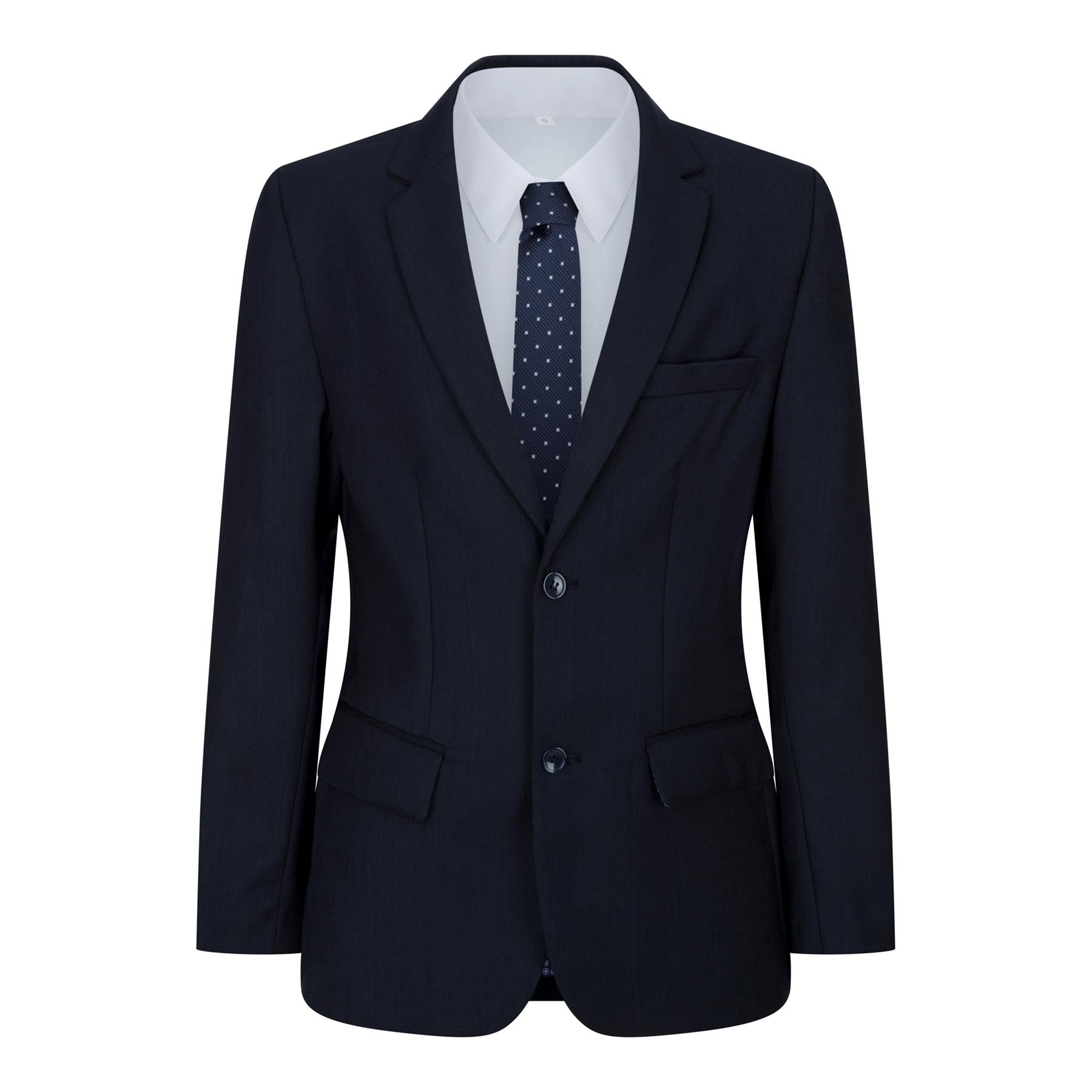 Boys 5 Piece Navy Blue Classic Suit