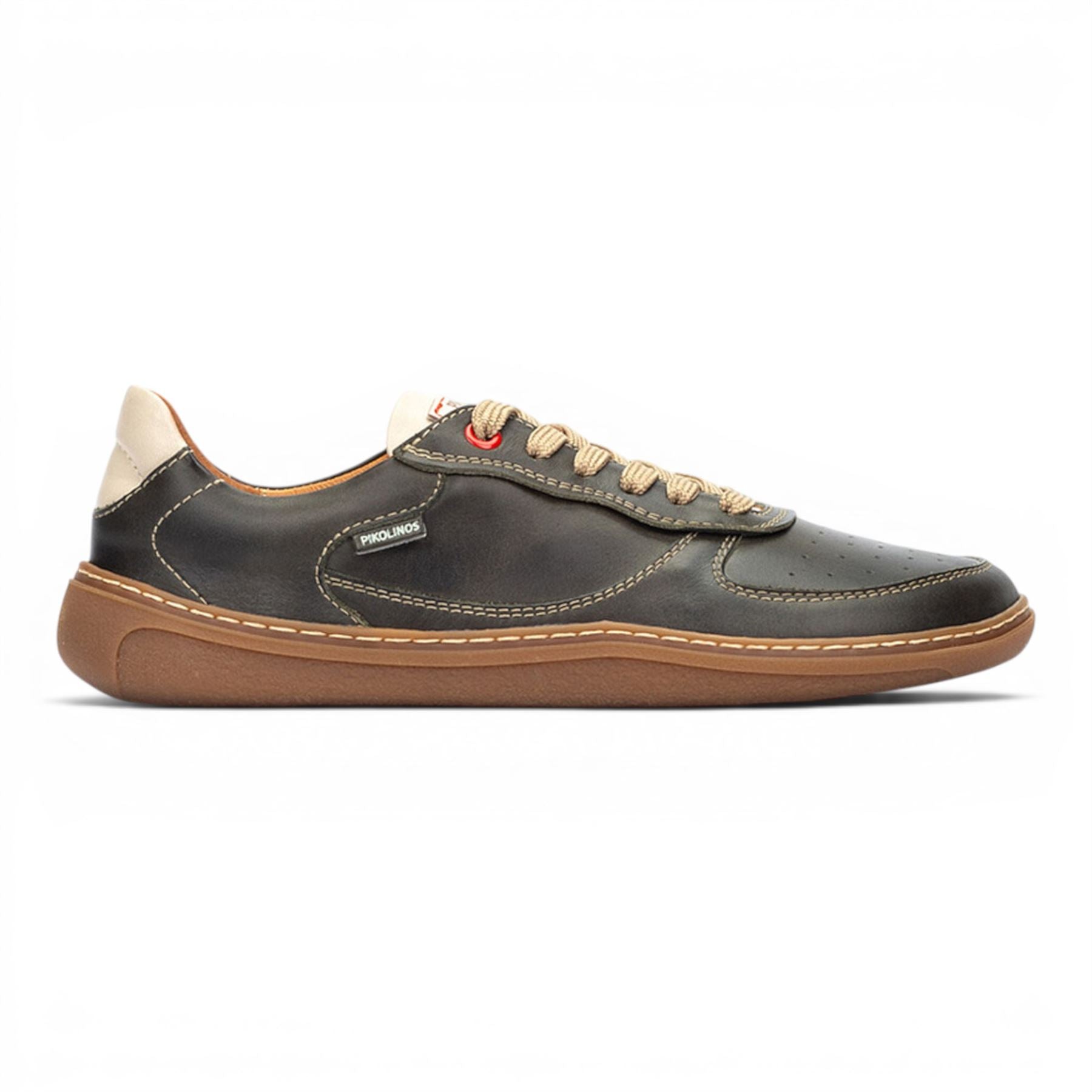 Pikolinos Pine Green Leather Sneakers Trainer Barefoot Shoes - Aranjuez