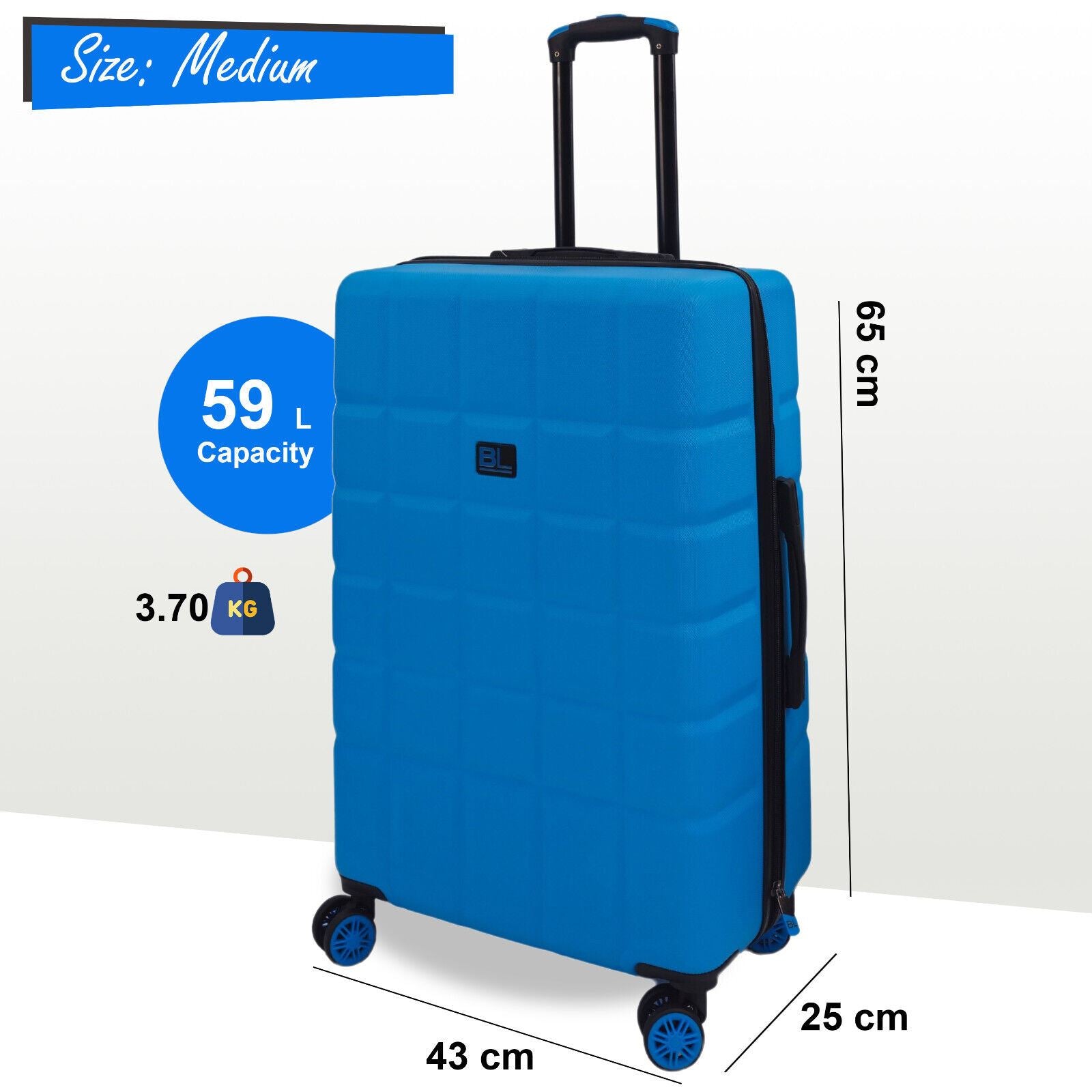 Hard Shell Classic 4 Wheel Travel Suitcase Set