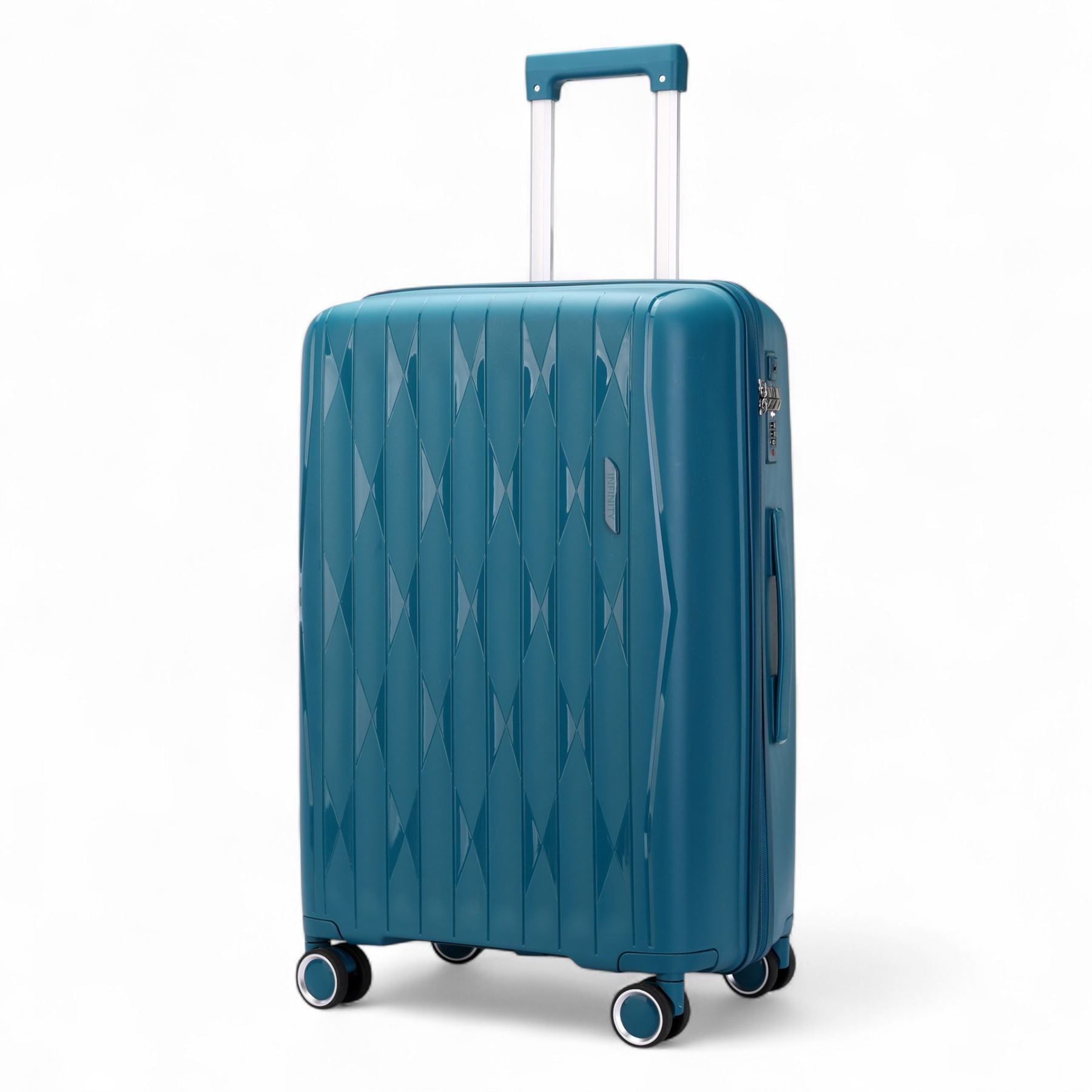 Burnaby Large Hard Shell Suitcase in Teal Blue