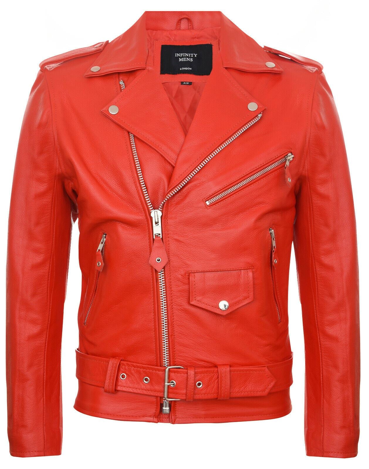 Mens Cow-Hide Brando Biker Jacket -Sandy
