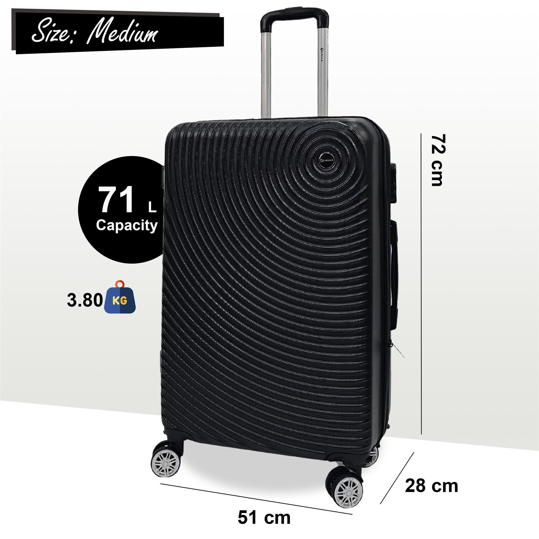 Hard Shell ABS Cabin Suitcase Luggage Set