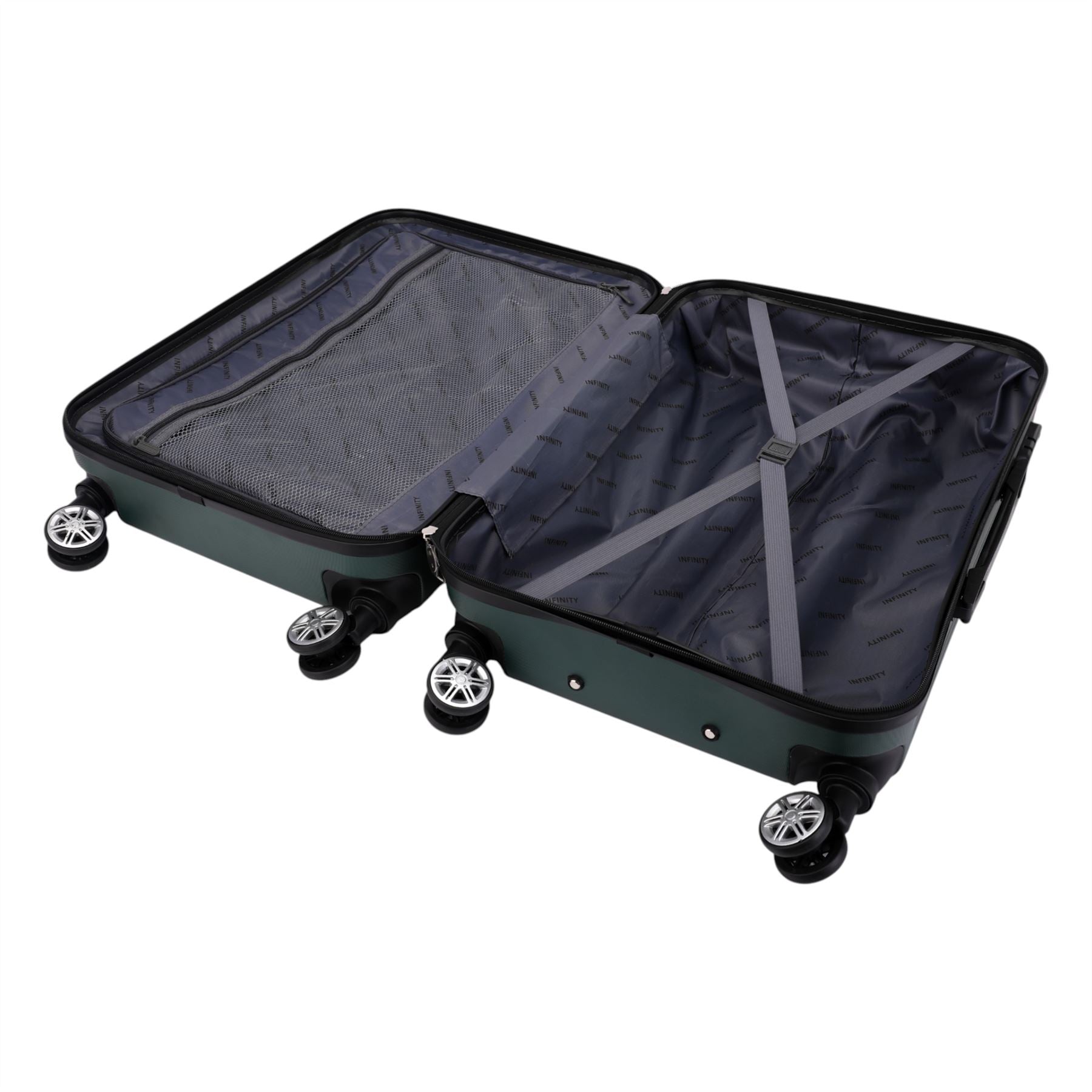 Calgary Set of 3 Hard Shell Suitcase in Emerald Green