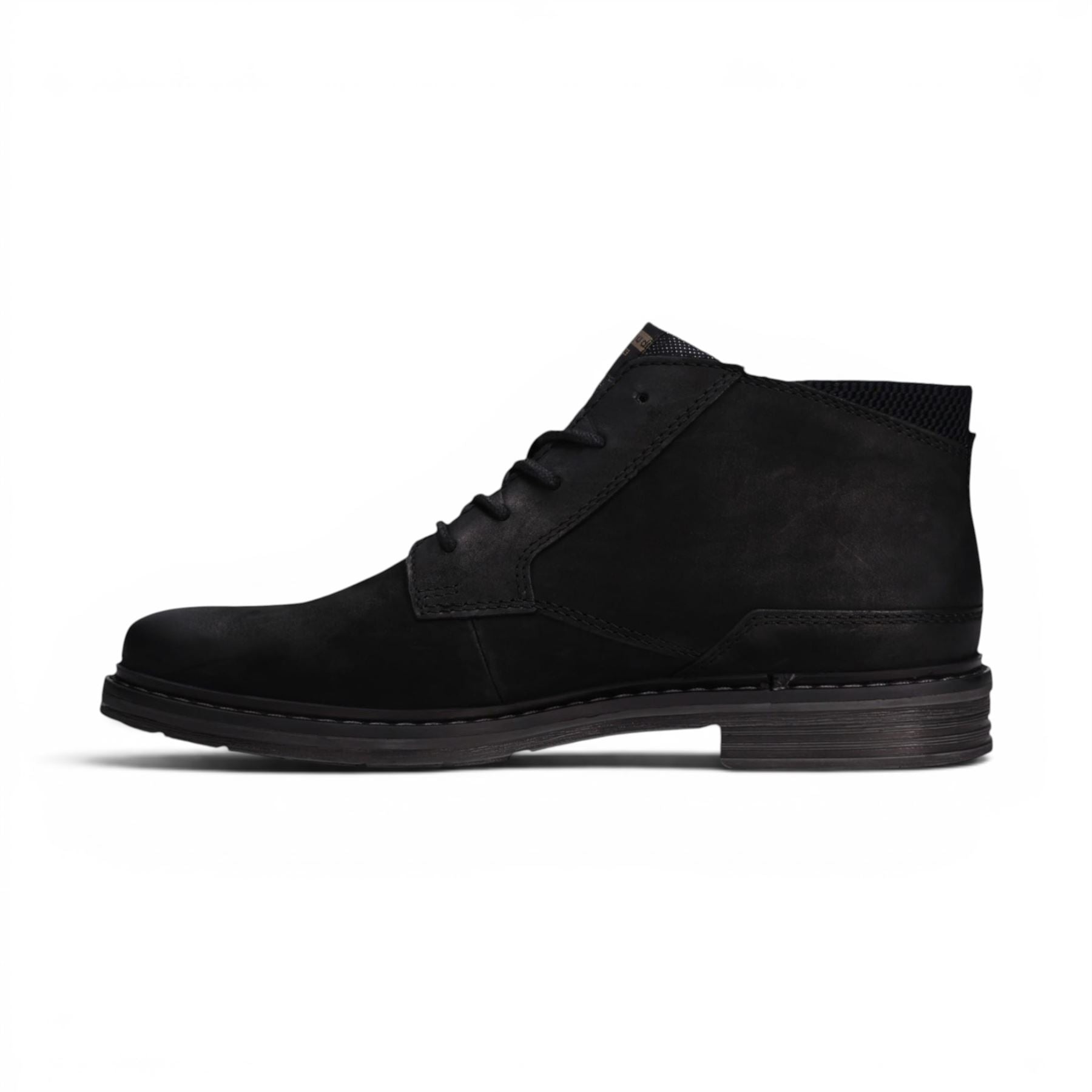 Bugatti Mens Black Leather Lace-up Chukka Ankle Boots - Rigalo Evo C30