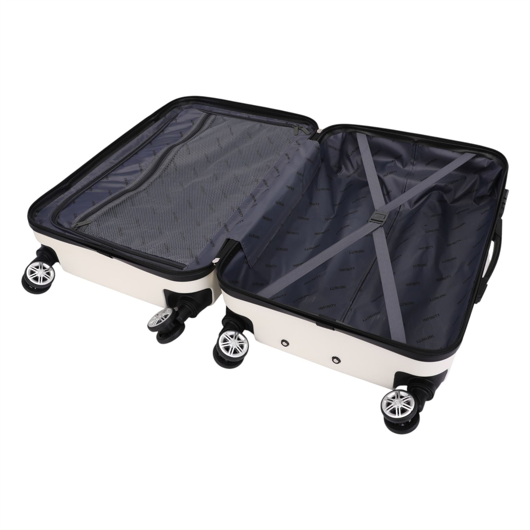 Calgary Set of 3 Hard Shell Suitcase in Cream White