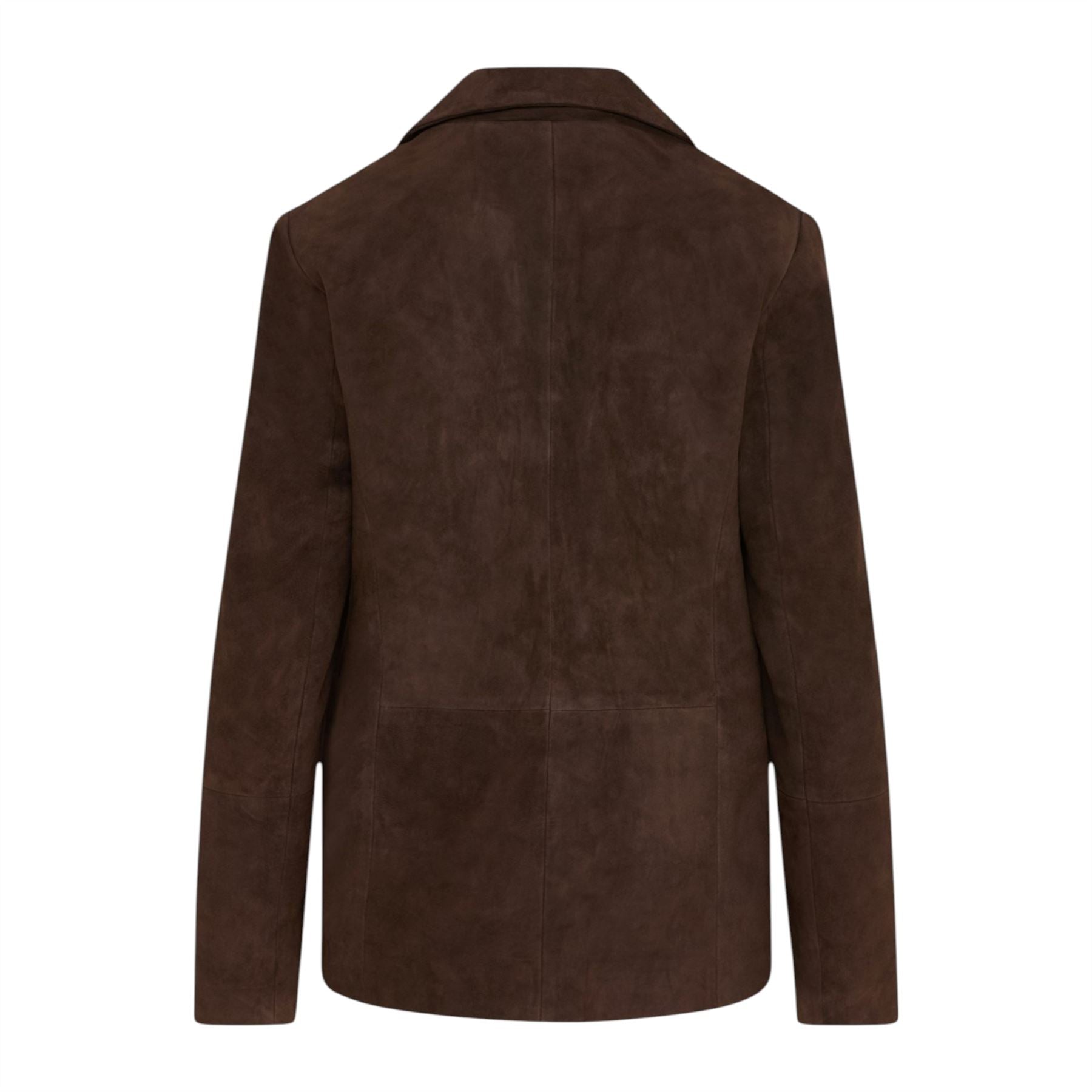 Womens Soft Goat Suede Leather Brown Blazer Jacket-Kolkata